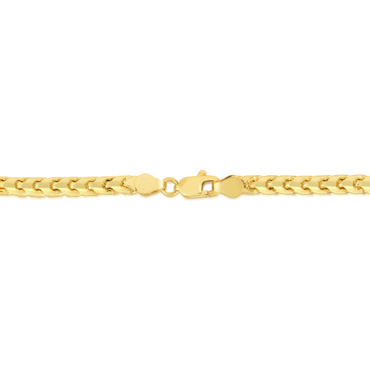 Solid Round Franco Link Chain in 14K Yellow Gold, 4MM, 24”