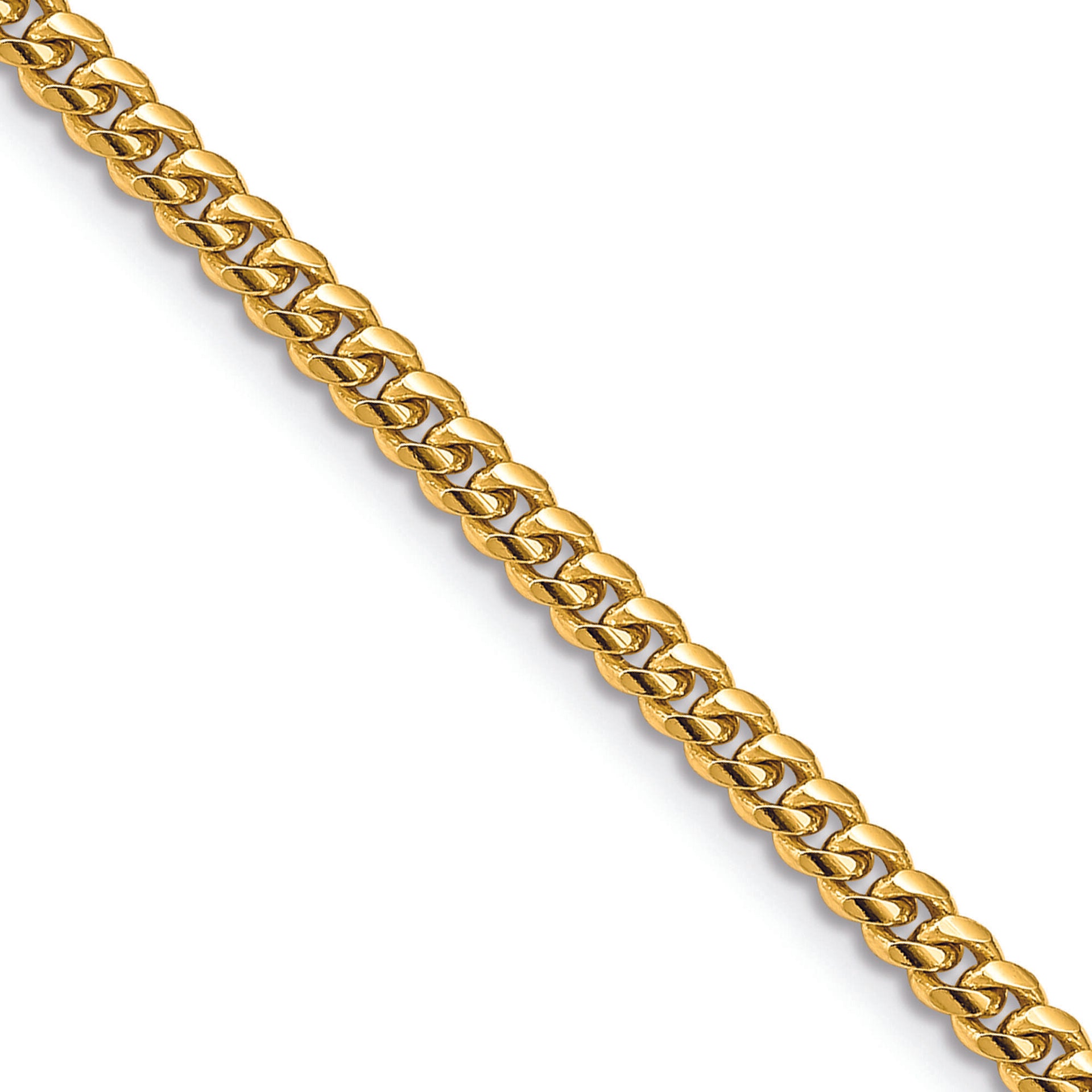 Miami Cuban Chain in 14K Yellow Gold, 3.5MM, 22”