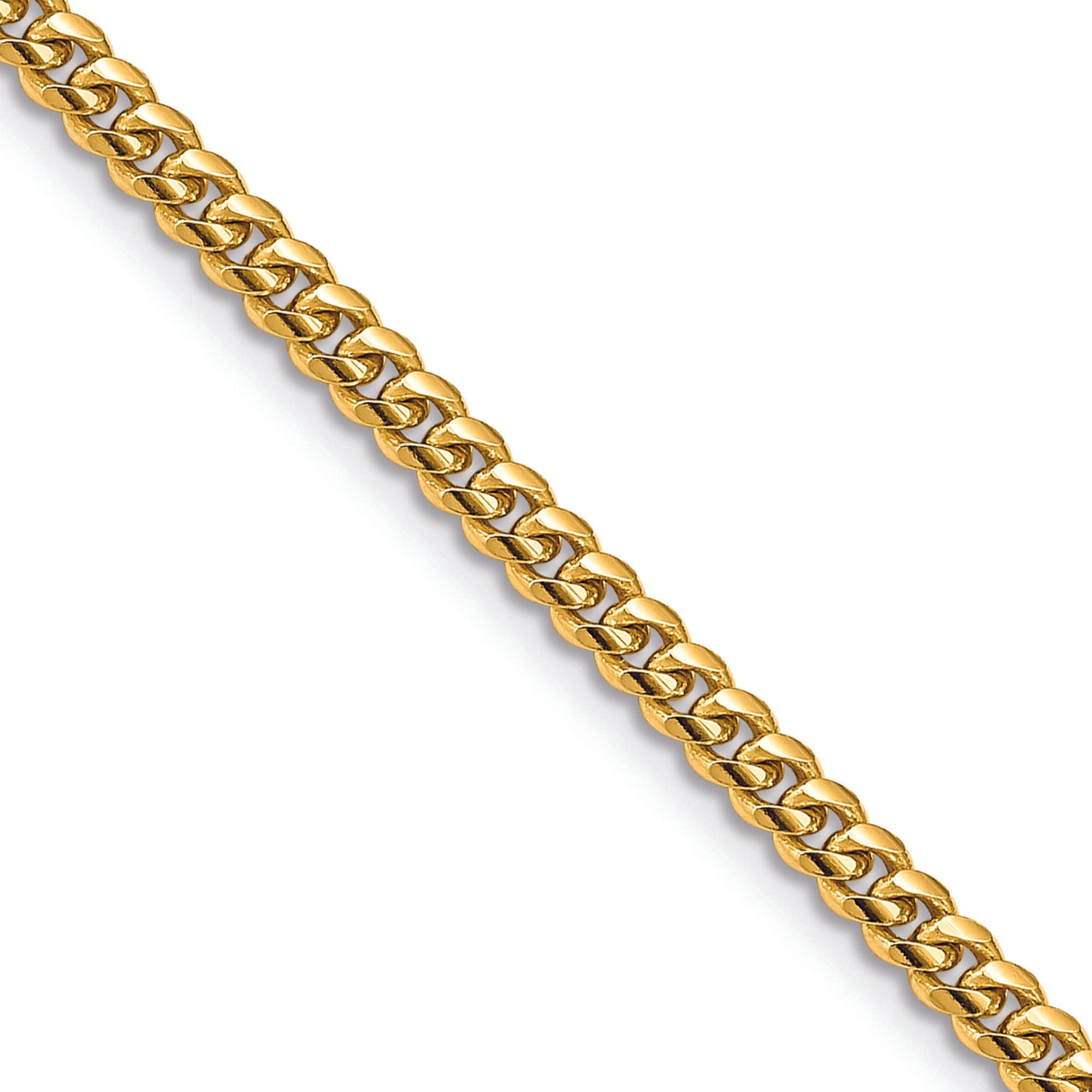 Miami Cuban Chain in 14K Yellow Gold, 3.5MM, 24”