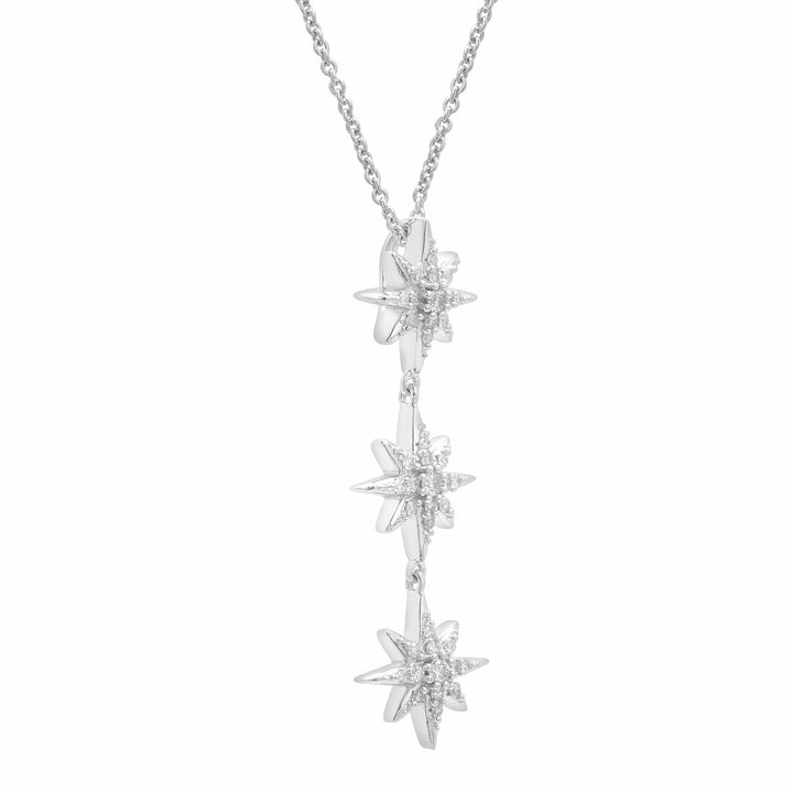 Diamond Star Pendant in Sterling Silver (1/5 ct. tw.)