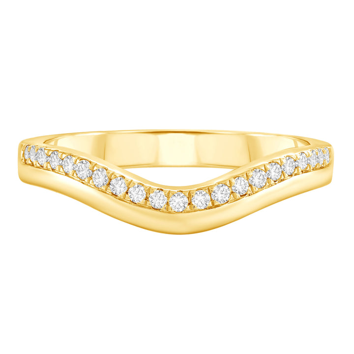 Diamond Contour Band in 10K Yellow Gold (1/7 ct. tw.)