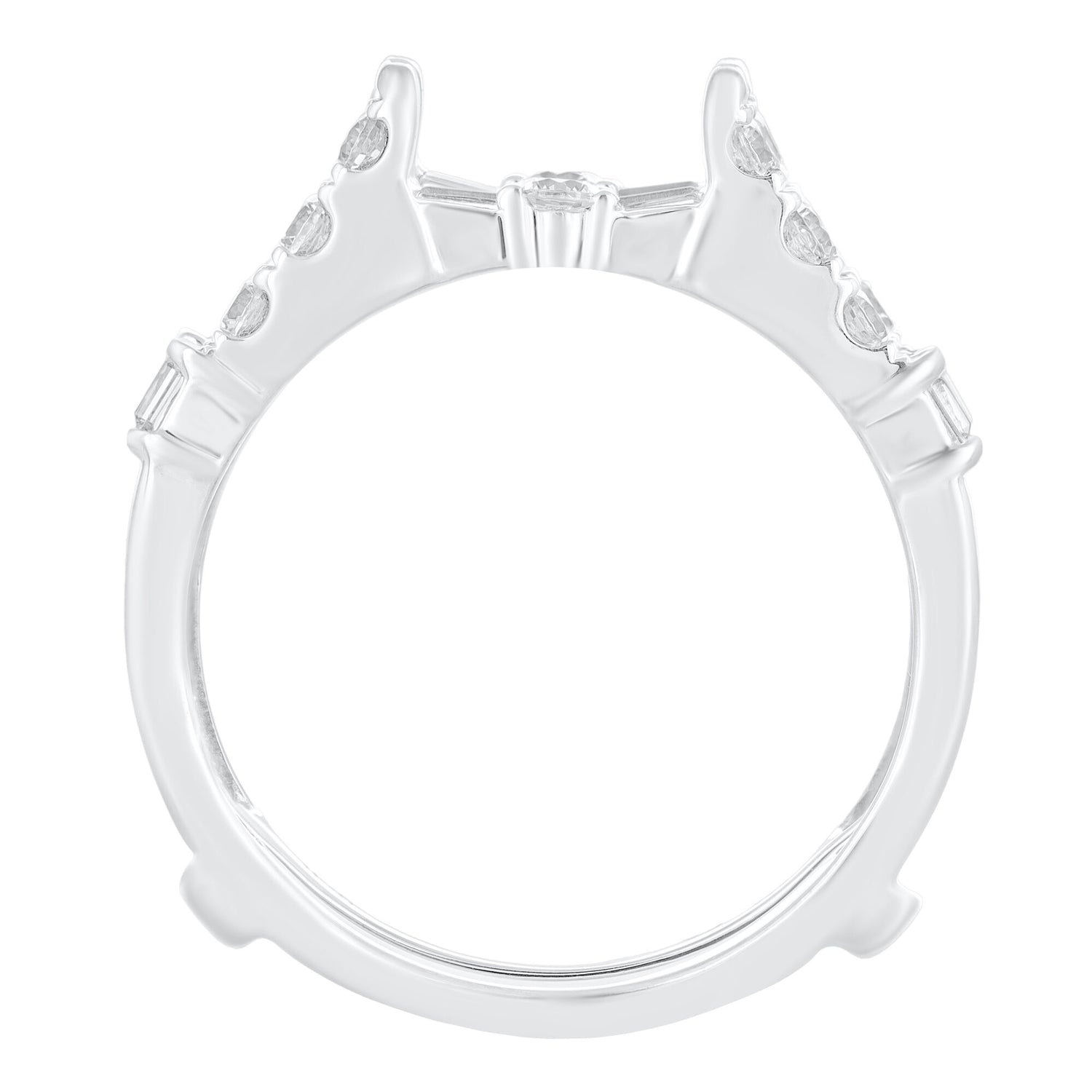 Diamond Insert Ring in 14K White Gold (3/4 ct. tw.)