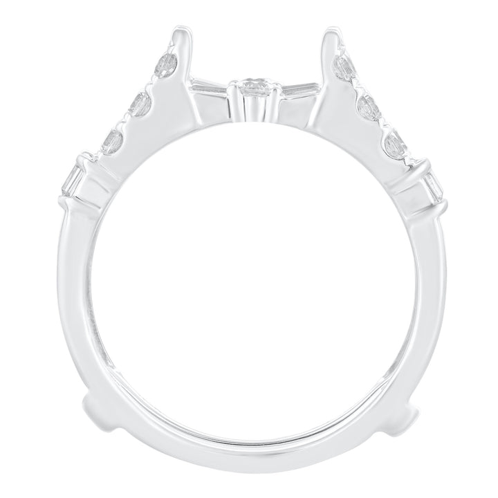 Diamond Insert Ring in 14K White Gold (3/4 ct. tw.)