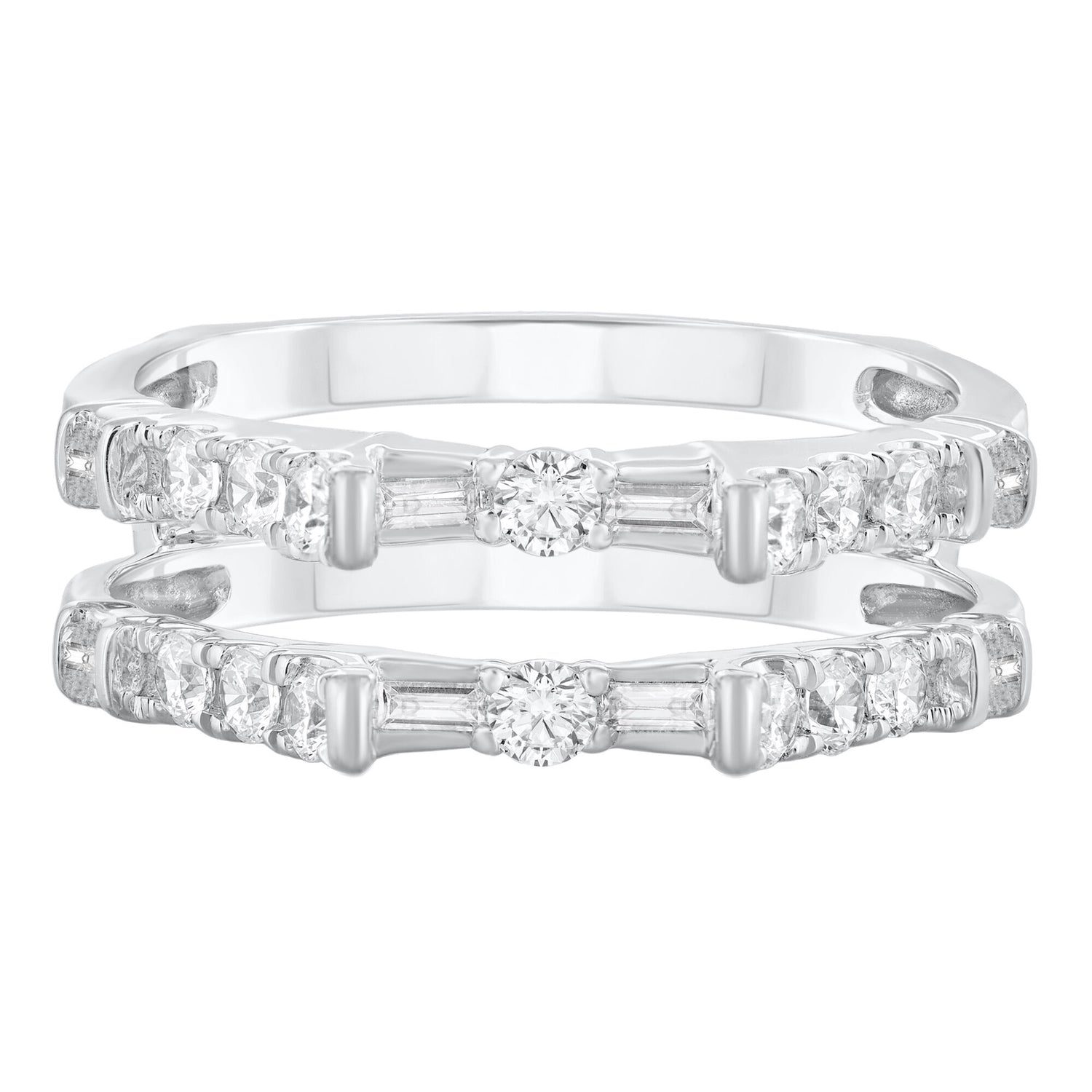 Diamond Insert Ring in 14K White Gold (3/4 ct. tw.)