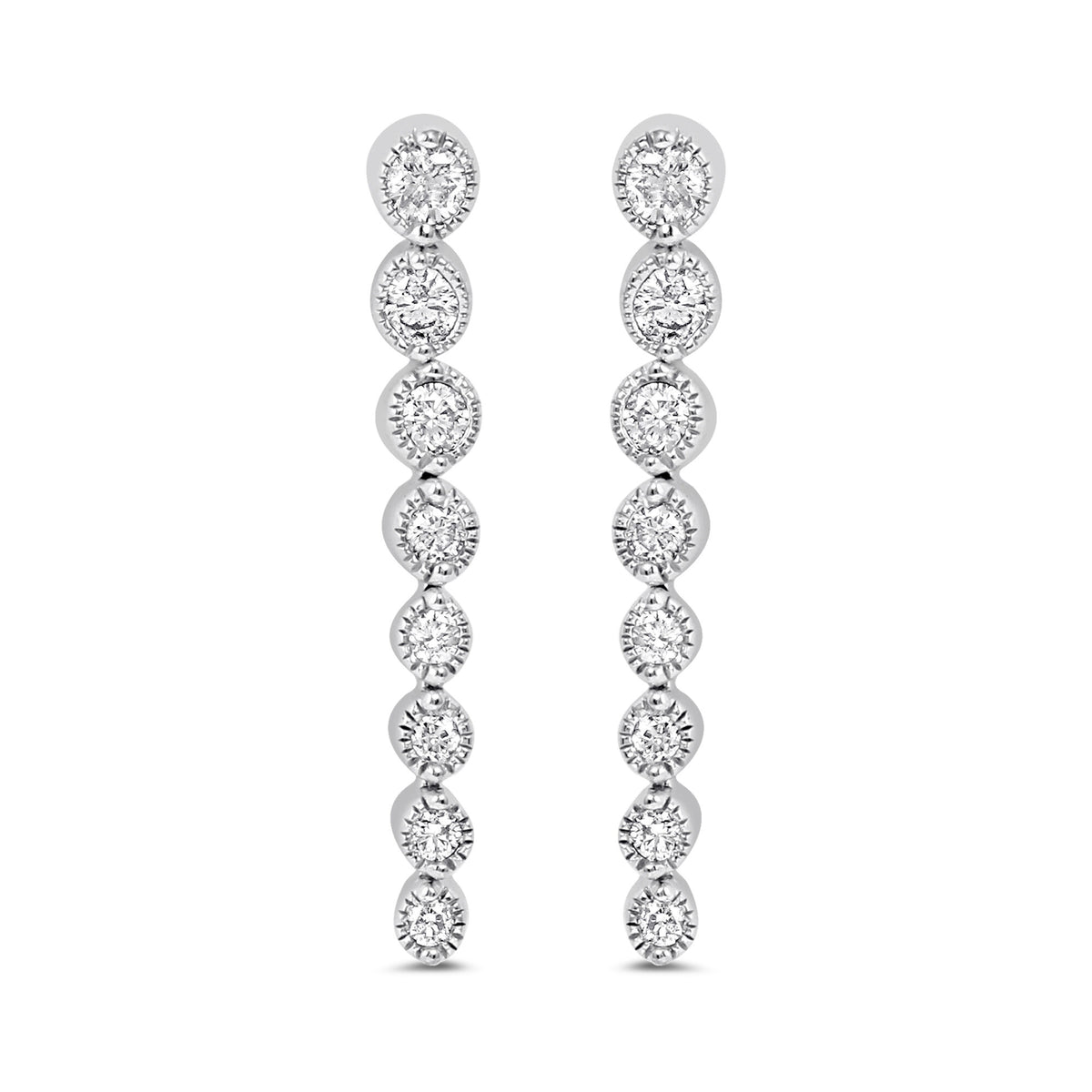 Diamond Dangle Earrings in Sterling Silver (1/4 ct. tw.)