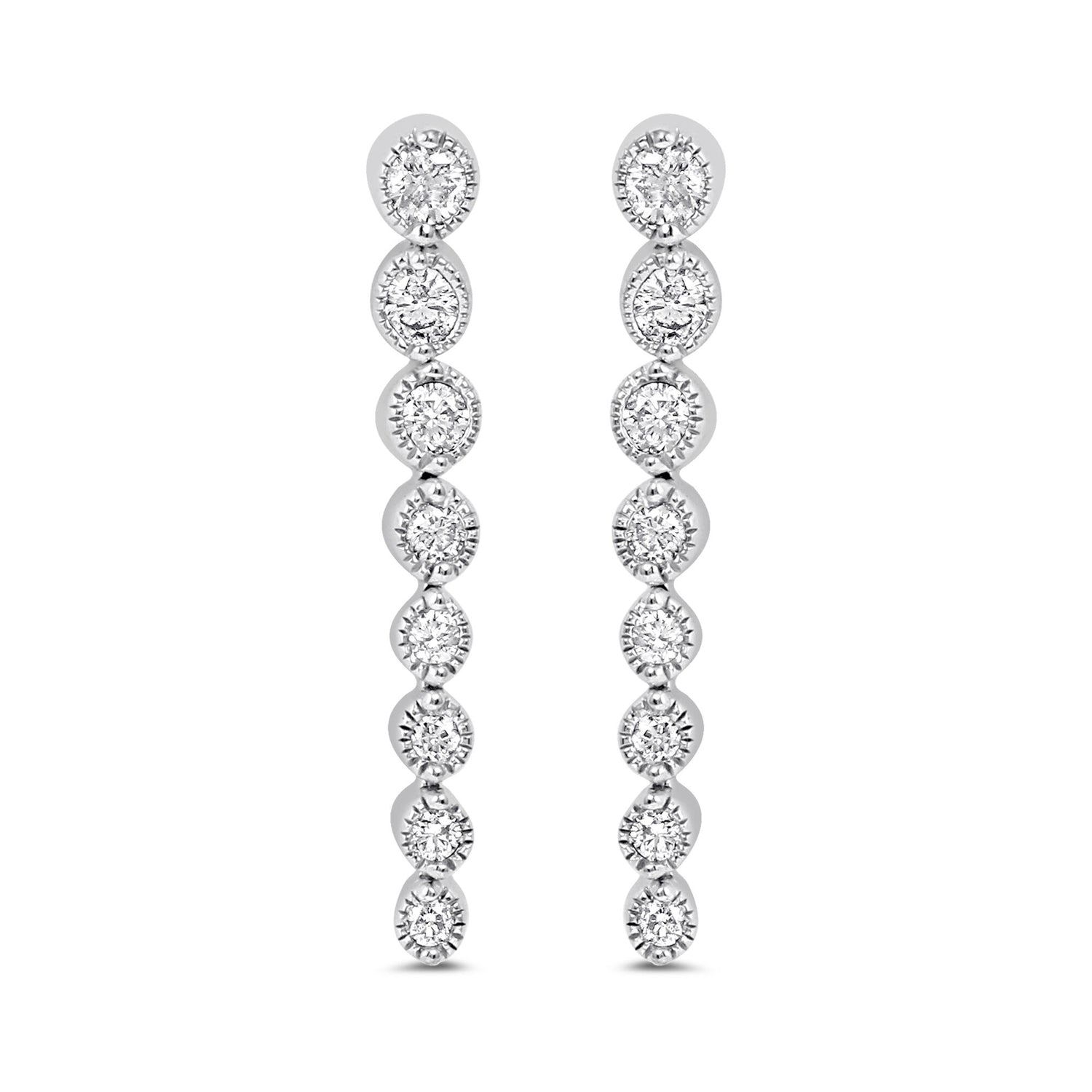 Diamond Dangle Earrings in Sterling Silver (1/4 ct. tw.)