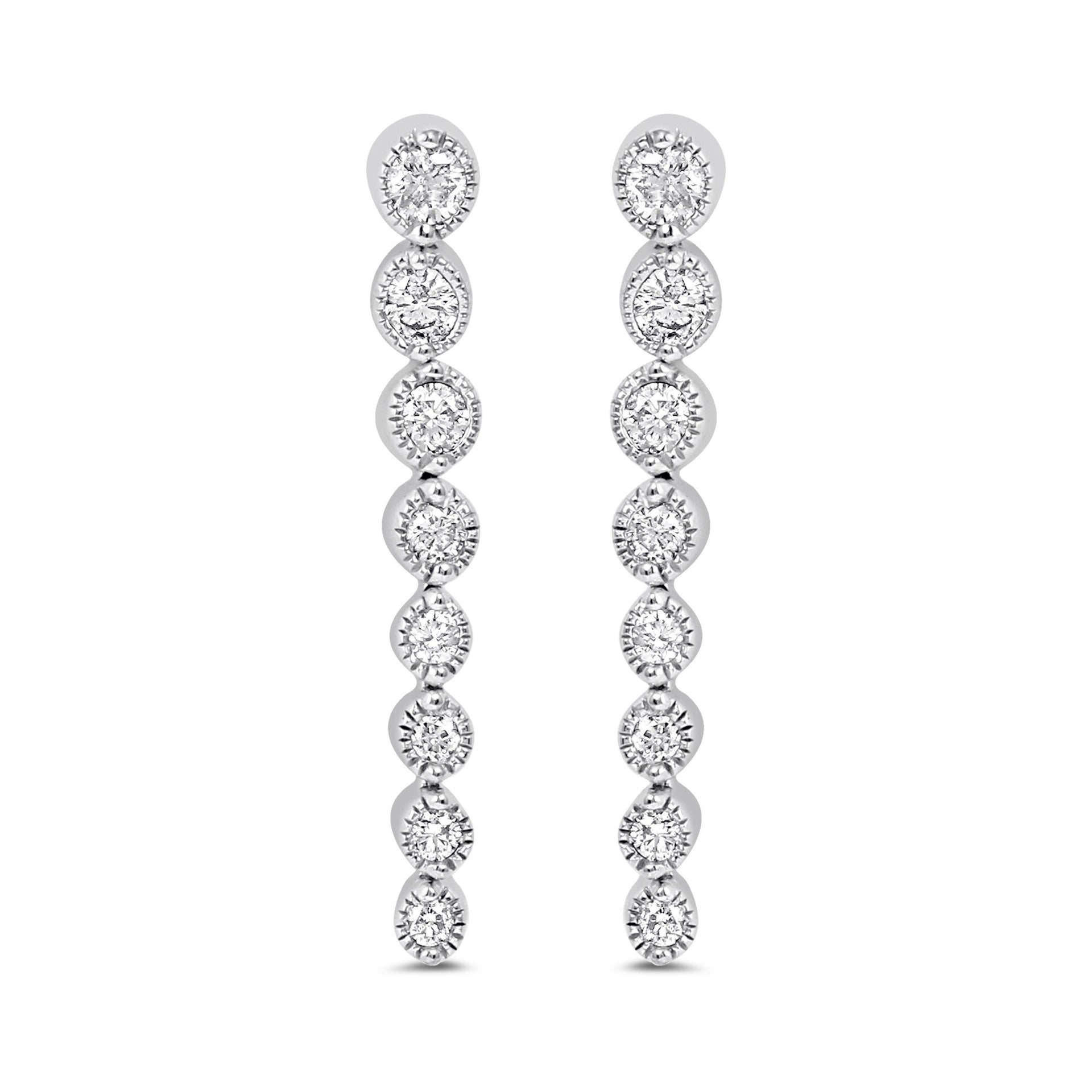 Diamond Dangle Earrings in Sterling Silver (1/4 ct. tw.)
