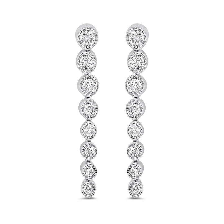 Diamond Dangle Earrings in Sterling Silver (1/4 ct. tw.)
