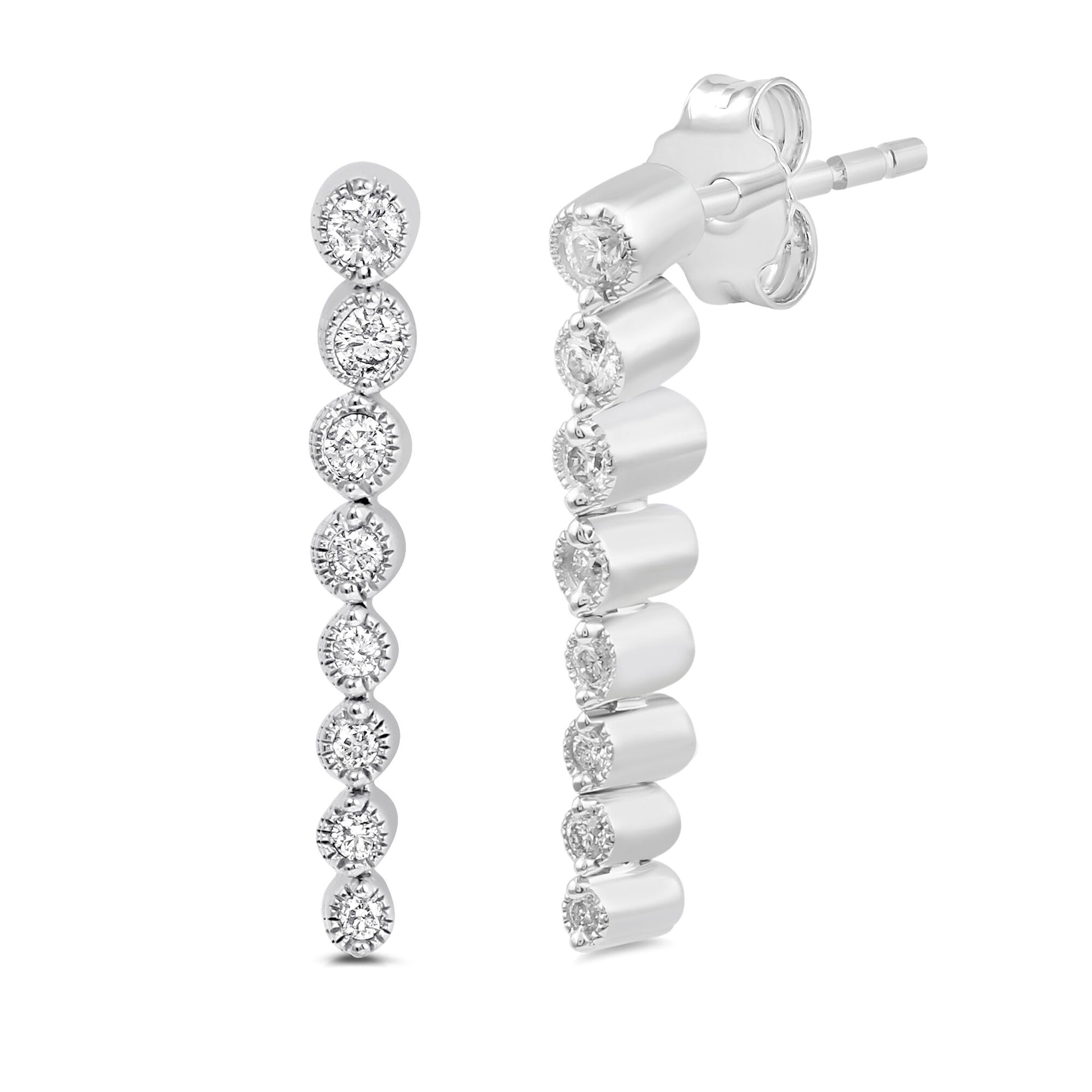 Diamond Dangle Earrings in Sterling Silver (1/4 ct. tw.)