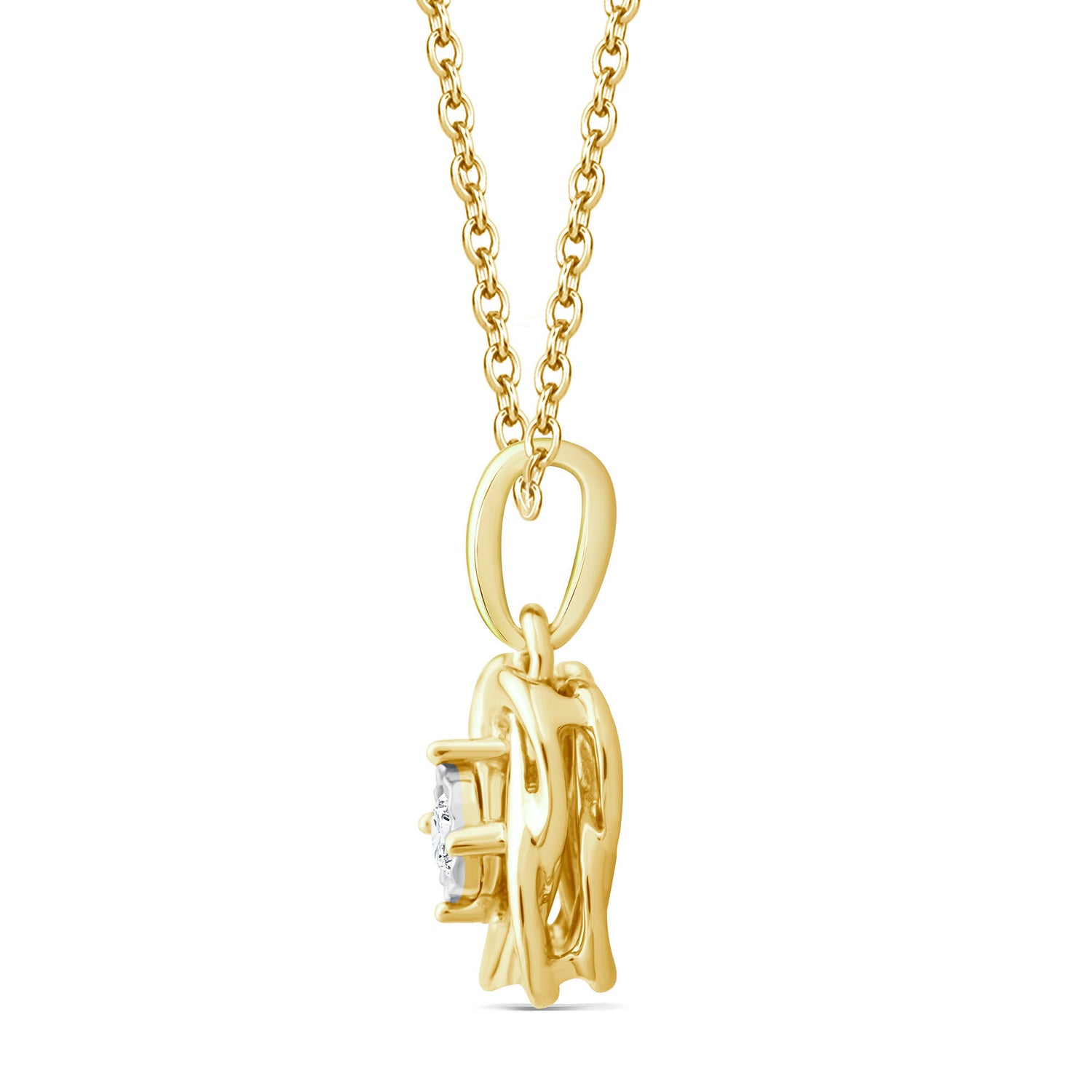 Diamond Accent Pendant in 10K Yellow Gold