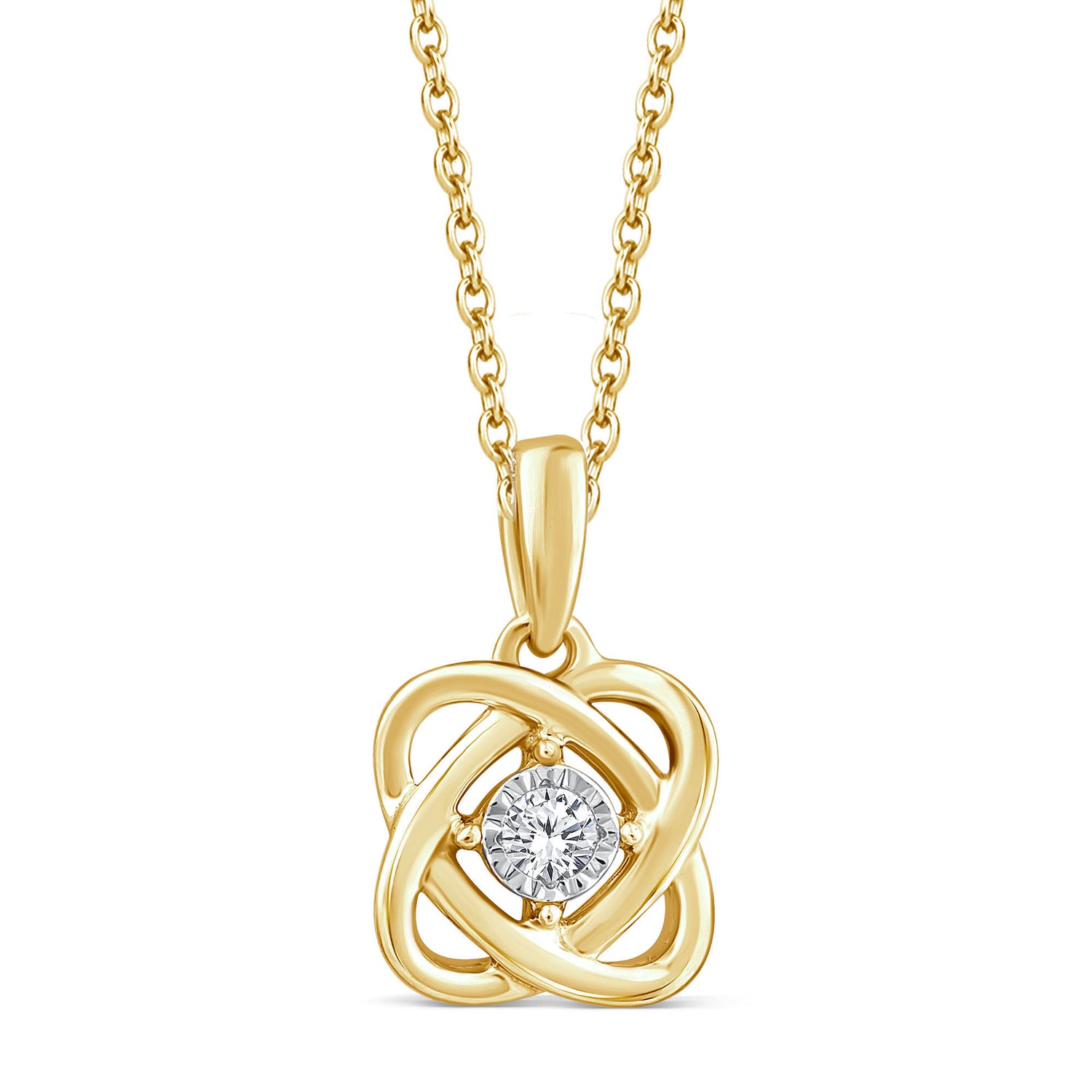 Diamond Accent Pendant in 10K Yellow Gold