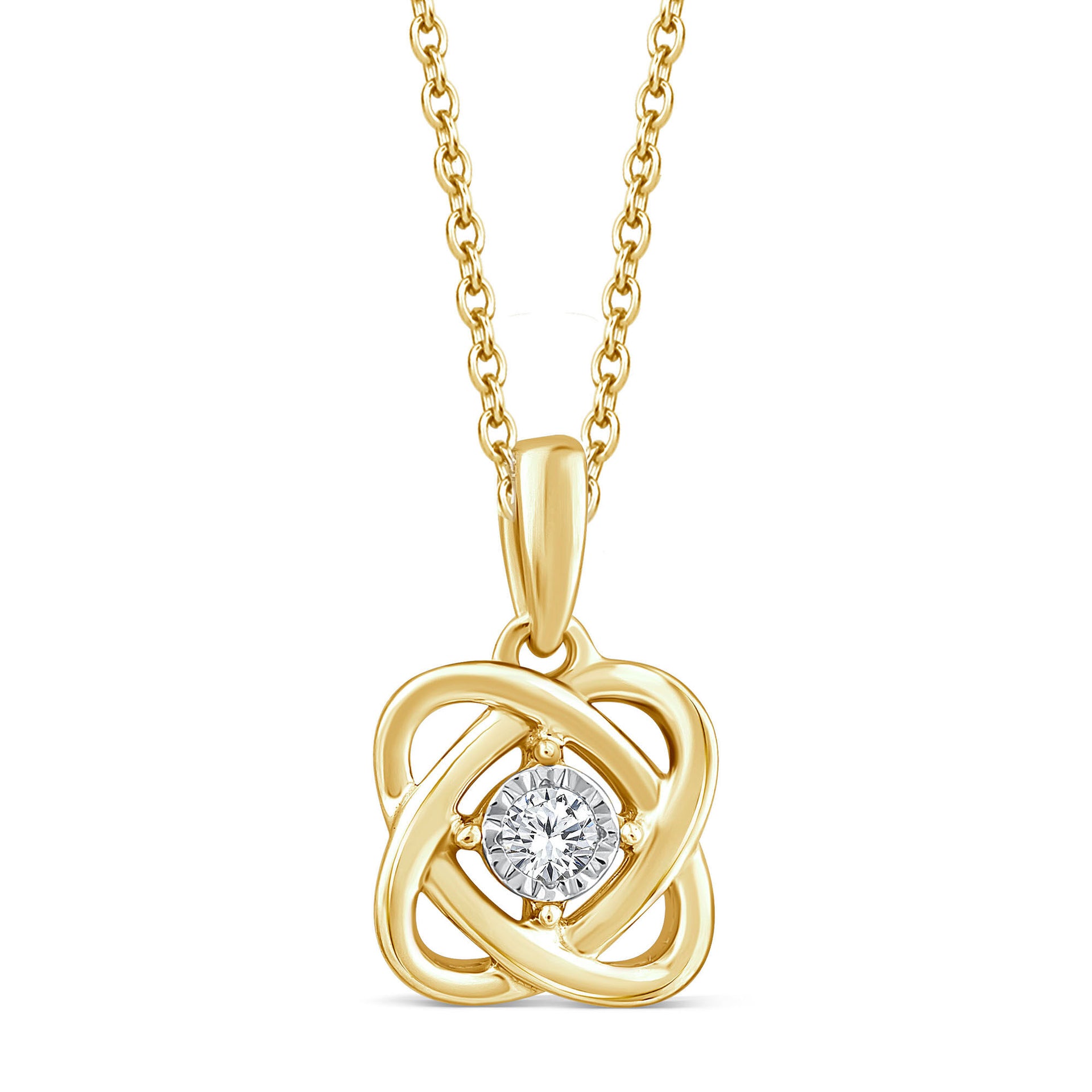 Diamond Accent Pendant in 10K Yellow Gold