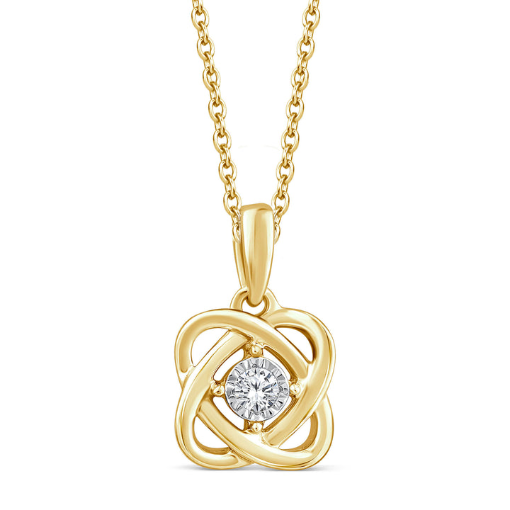 Diamond Accent Pendant in 10K Yellow Gold