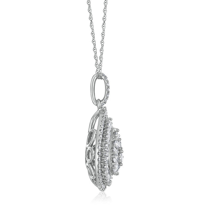 Diamond Pendant in 10K White Gold (1 ct. tw.)
