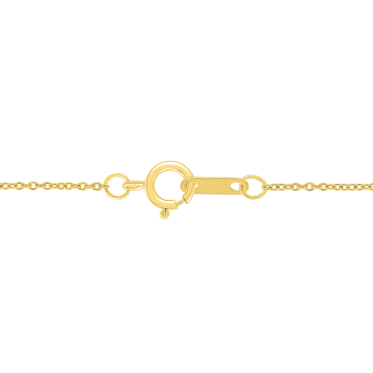 Diamond XO Frontal Necklace in 10K Yellow Gold (1/10 ct. tw.)