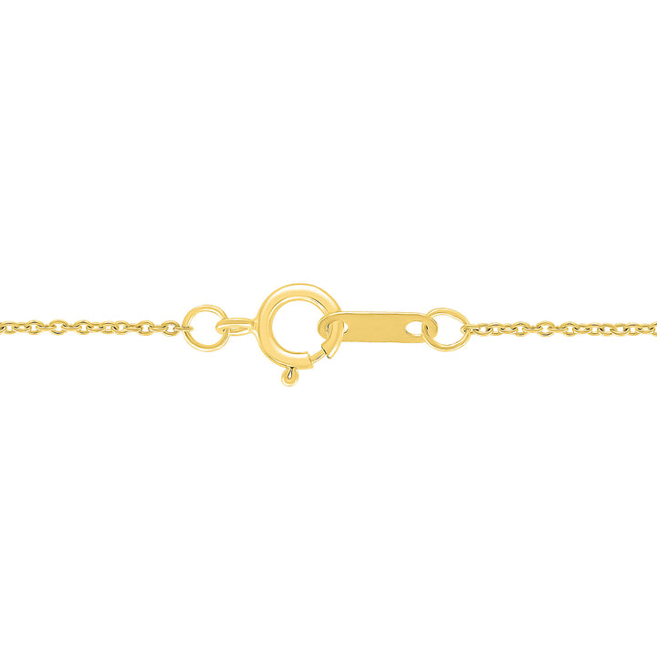 Diamond XO Frontal Necklace in 10K Yellow Gold (1/10 ct. tw.)