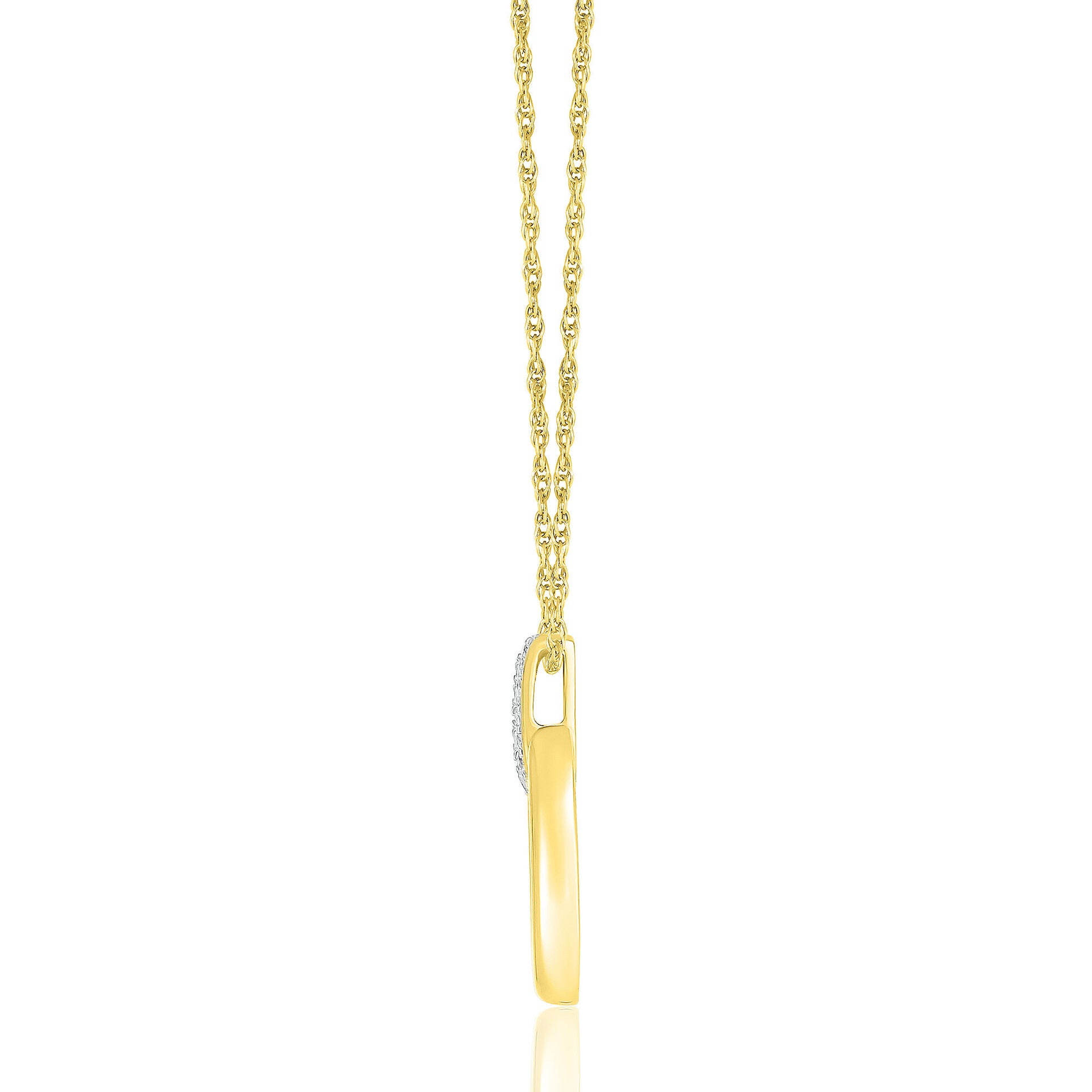 Diamond Accent Door Knocker Pendant in 10K Yellow Gold