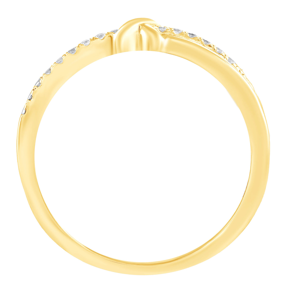 Diamond Accent Knot Band in 10K Yellow Gold