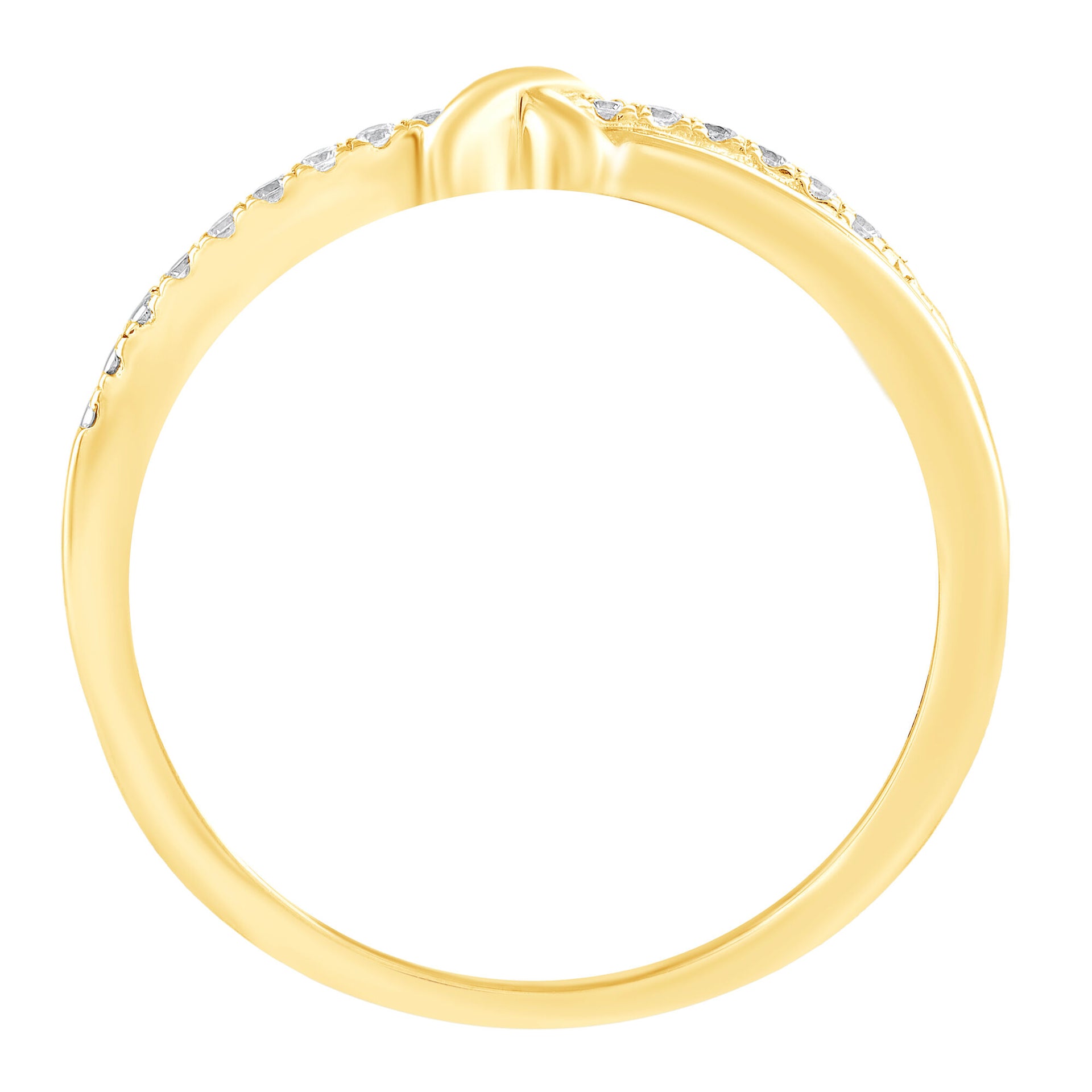 Diamond Accent Knot Band in 10K Yellow Gold