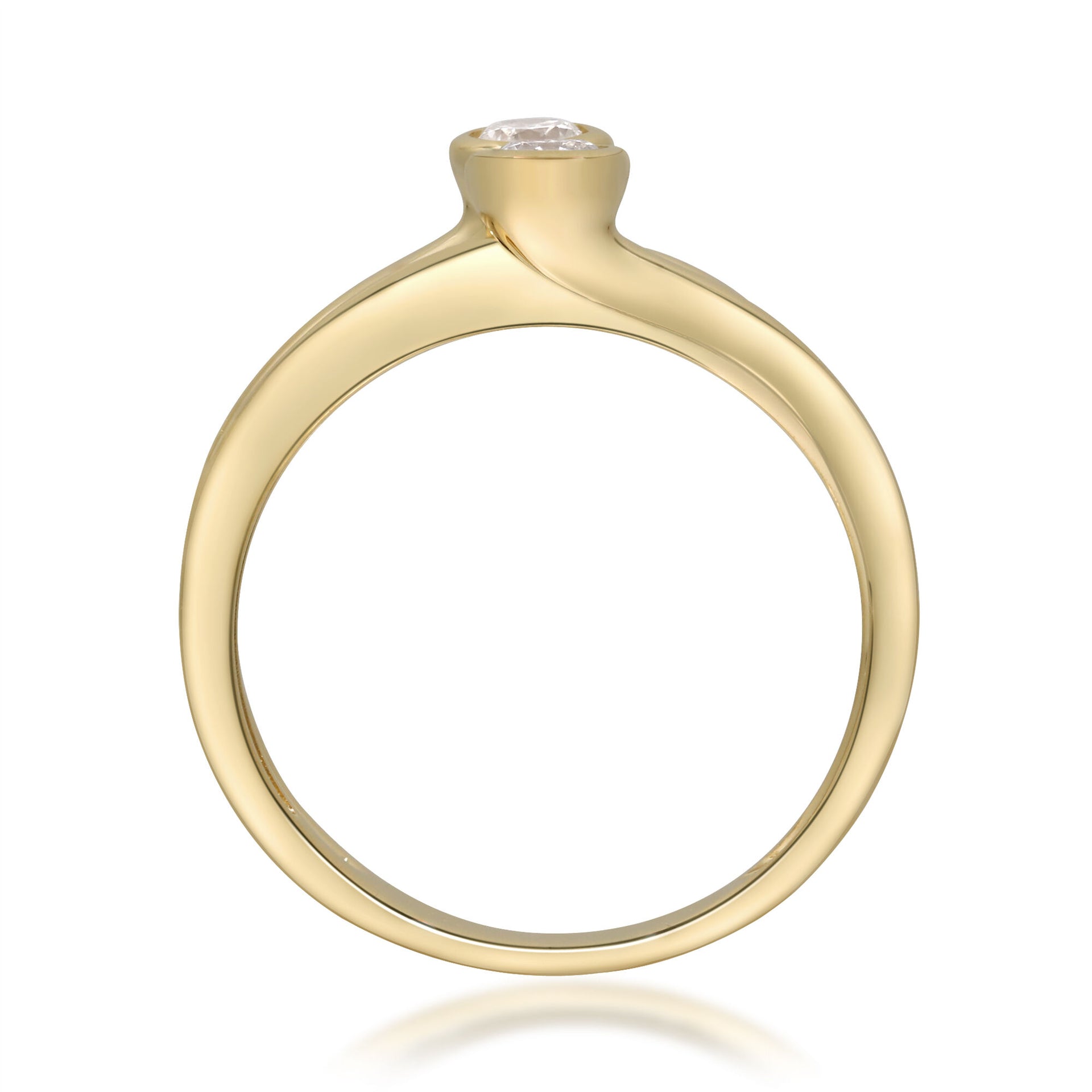Diamond Bezel Wrap Ring in 10K Yellow Gold (1/3 ct. tw.)