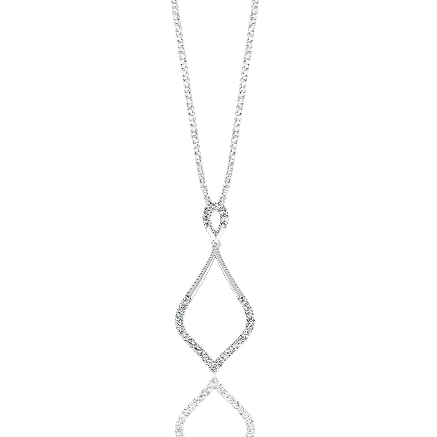 Diamond Pendant in Sterling Silver (1/8 ct. tw.)