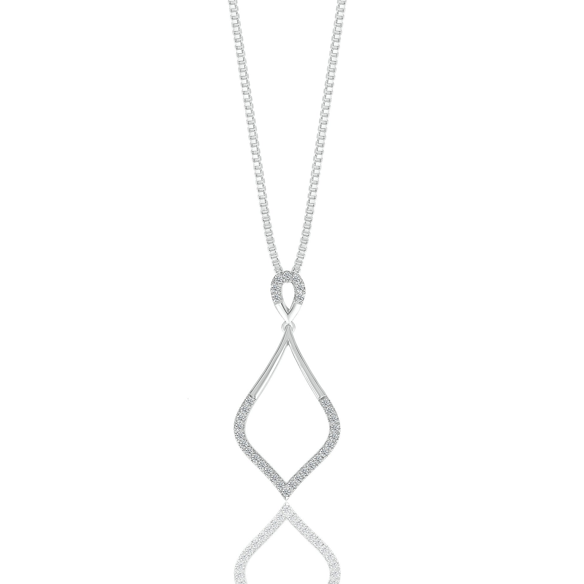 Diamond Pendant in Sterling Silver (1/8 ct. tw.)