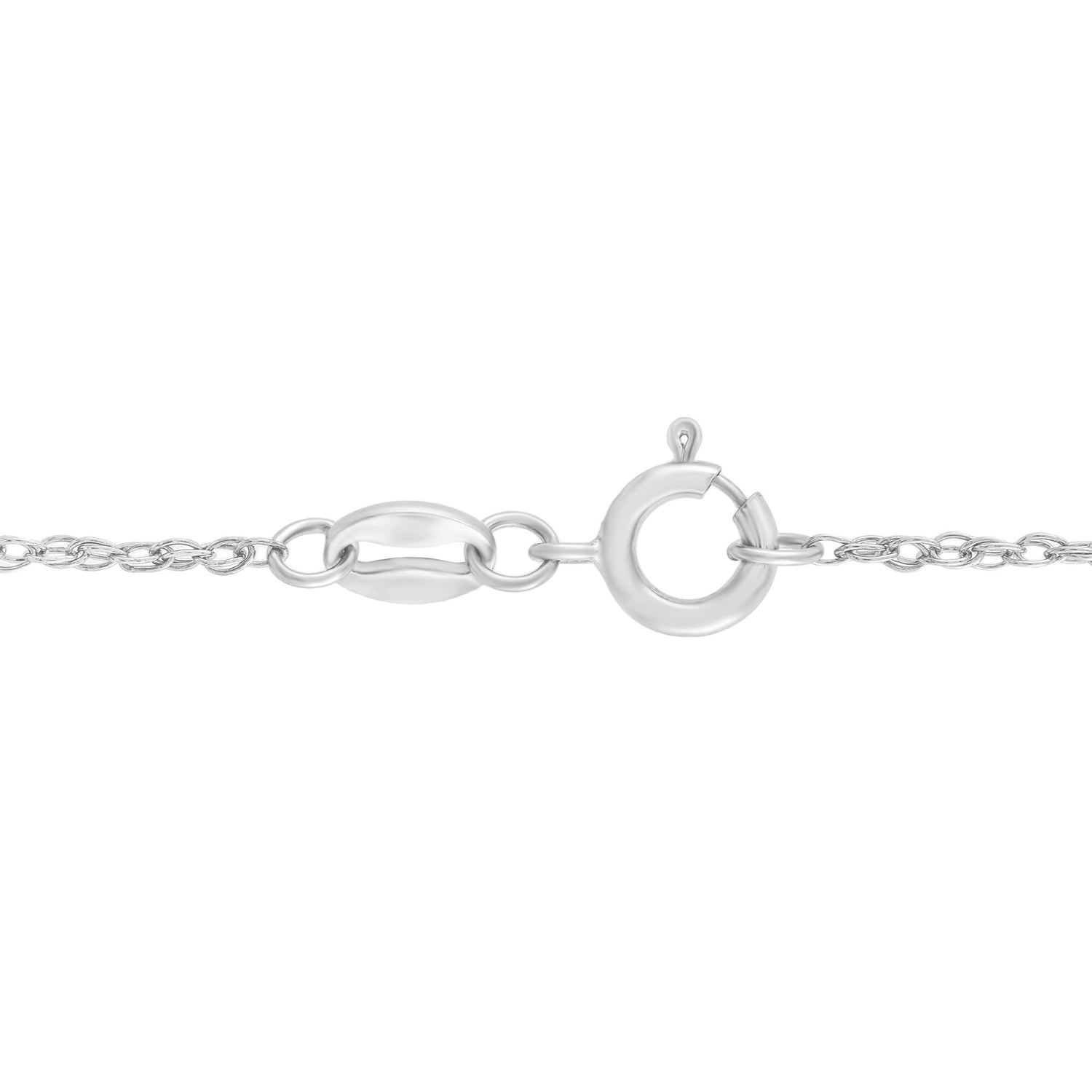 Diamond Accent Solitaire Pendant in Sterling Silver