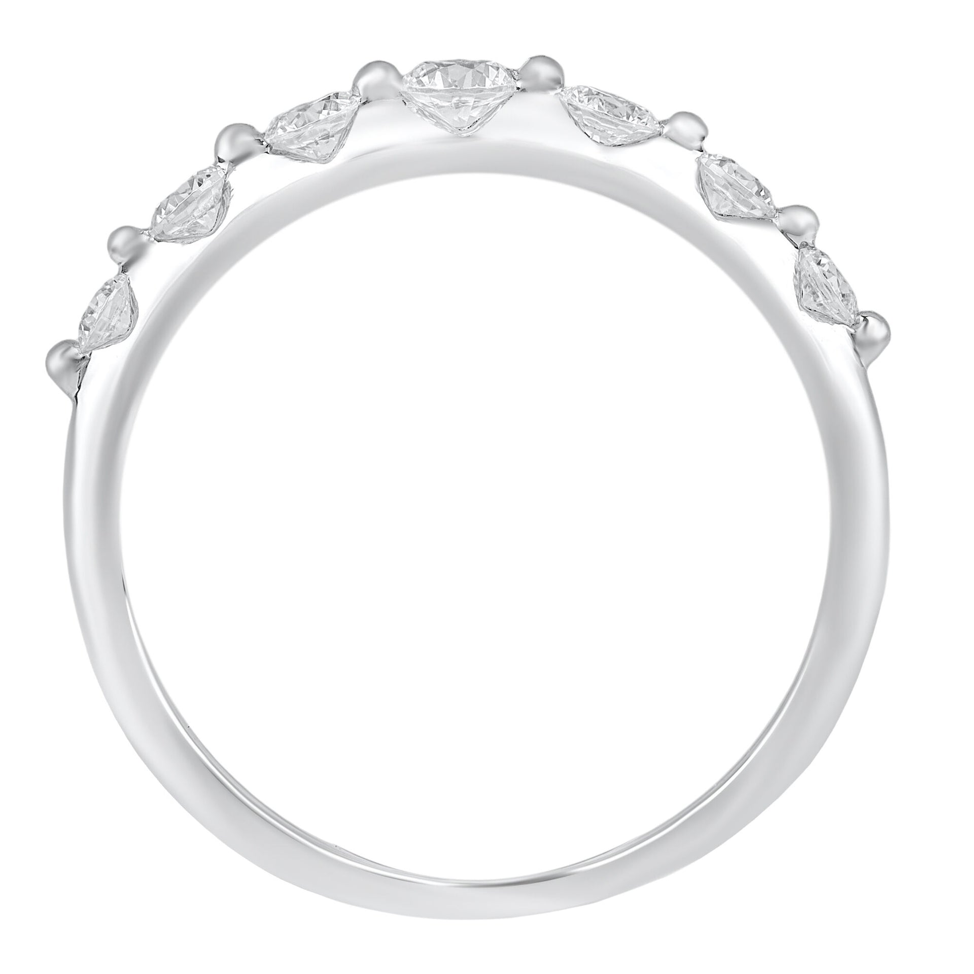 Diamond Shared-Prong Anniversary Band in 10K White Gold (1/2 ct. tw.)