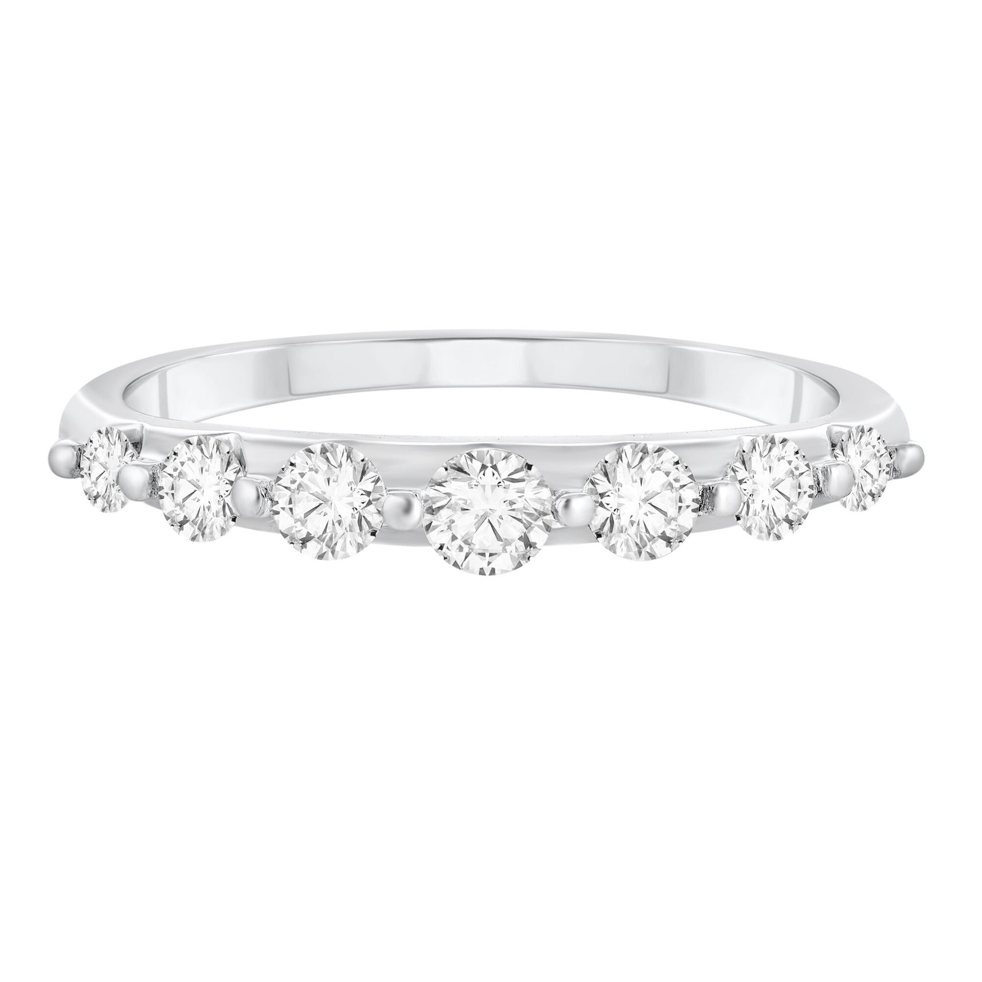 Diamond Shared-Prong Anniversary Band in 10K White Gold (1/2 ct. tw.)