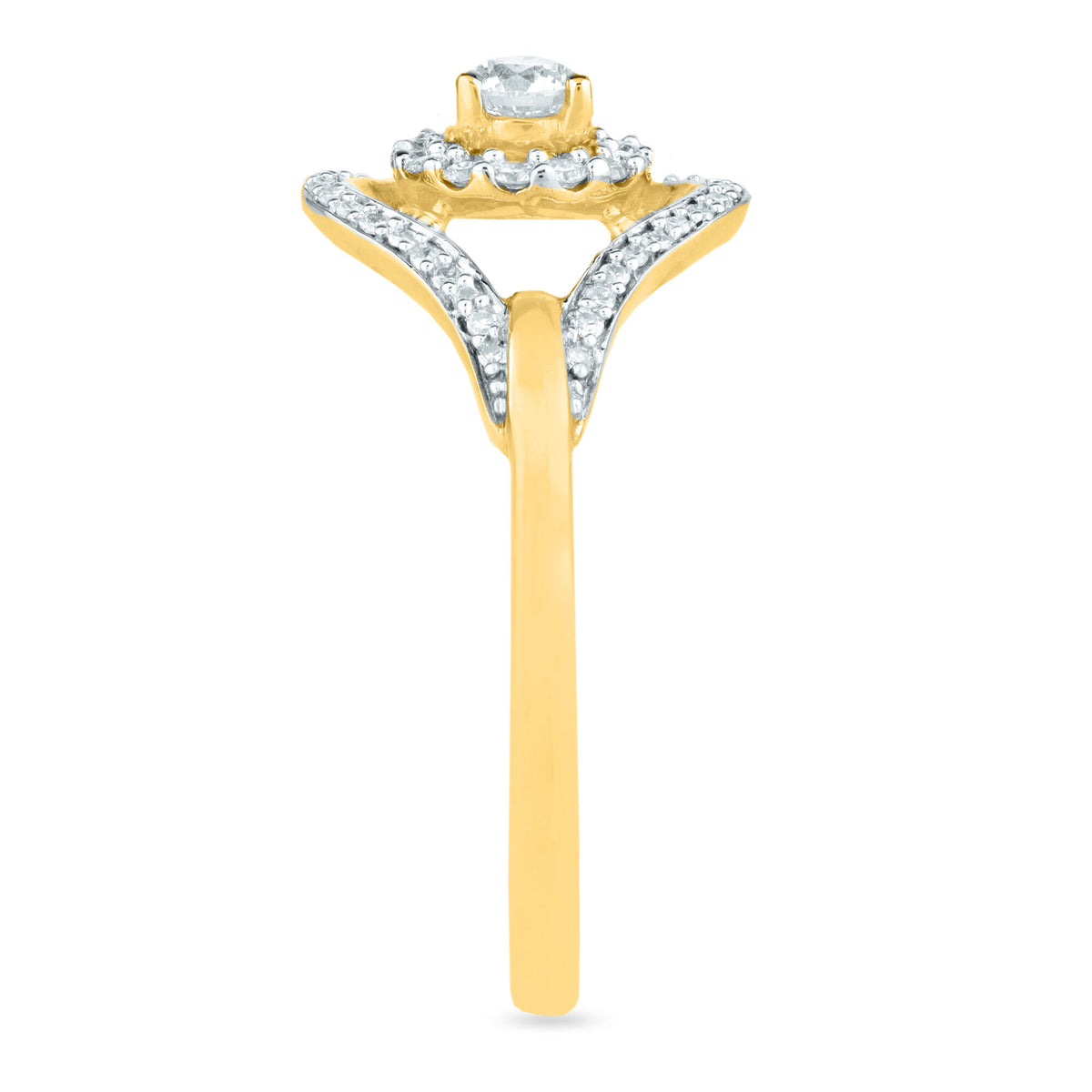 Round Diamond Engagement Ring in 10K Yellow Gold (1/2 ct. tw.)