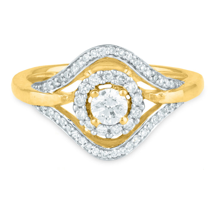 Round Diamond Engagement Ring in 10K Yellow Gold (1/2 ct. tw.)