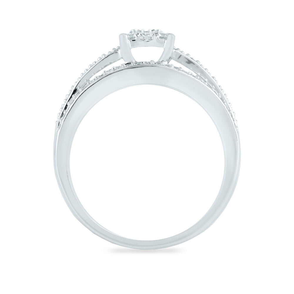 Diamond Composite Engagement Ring in 10K White Gold (3/4 ct. tw.)