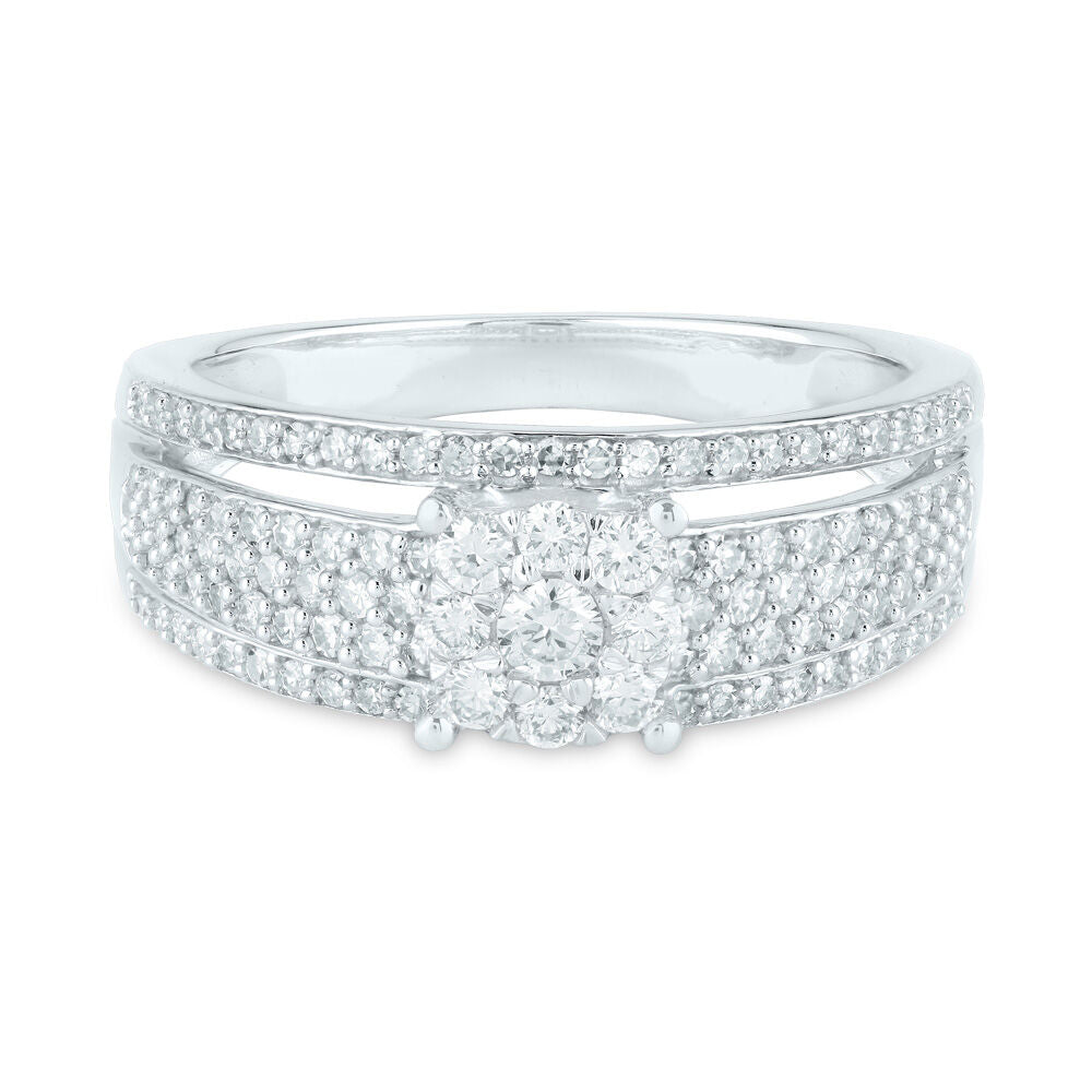 Diamond Composite Engagement Ring in 10K White Gold (3/4 ct. tw.)