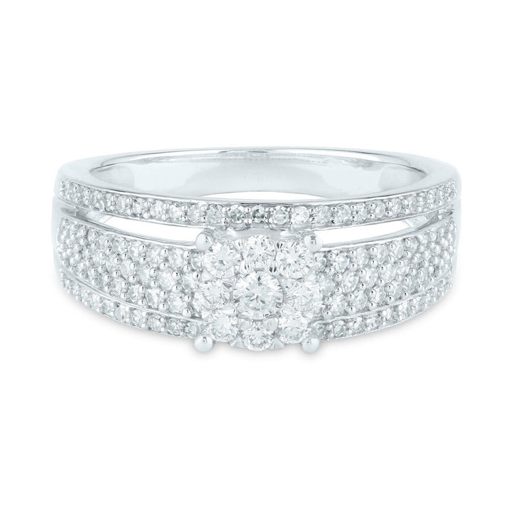 Diamond Composite Engagement Ring in 10K White Gold (3/4 ct. tw.)