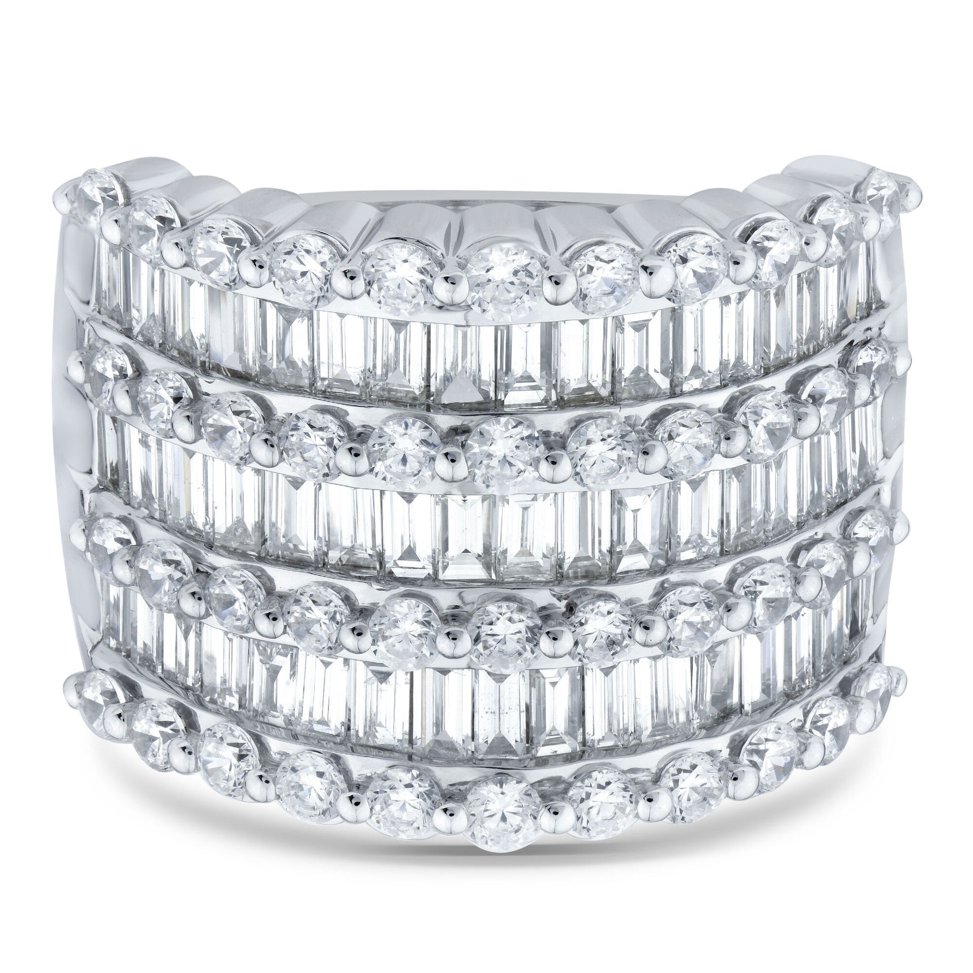 Lab Grown Diamond Multi-Row Anniversary Band in 10K White Gold (3 ct. tw.)