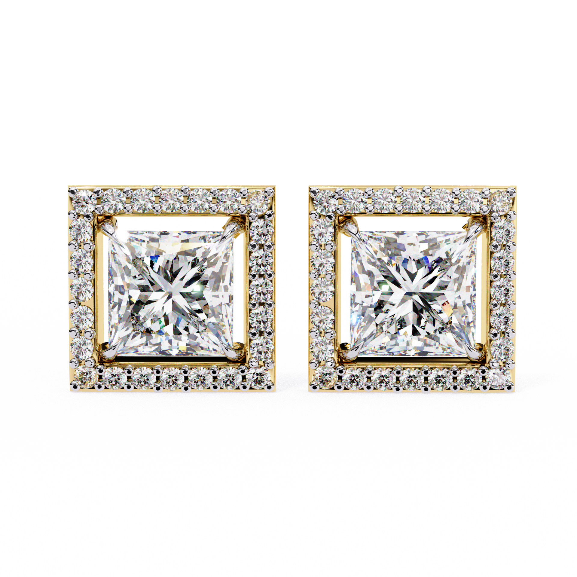 Round-Cut Lab-grown Diamond Stud Studs in 10K White Gold