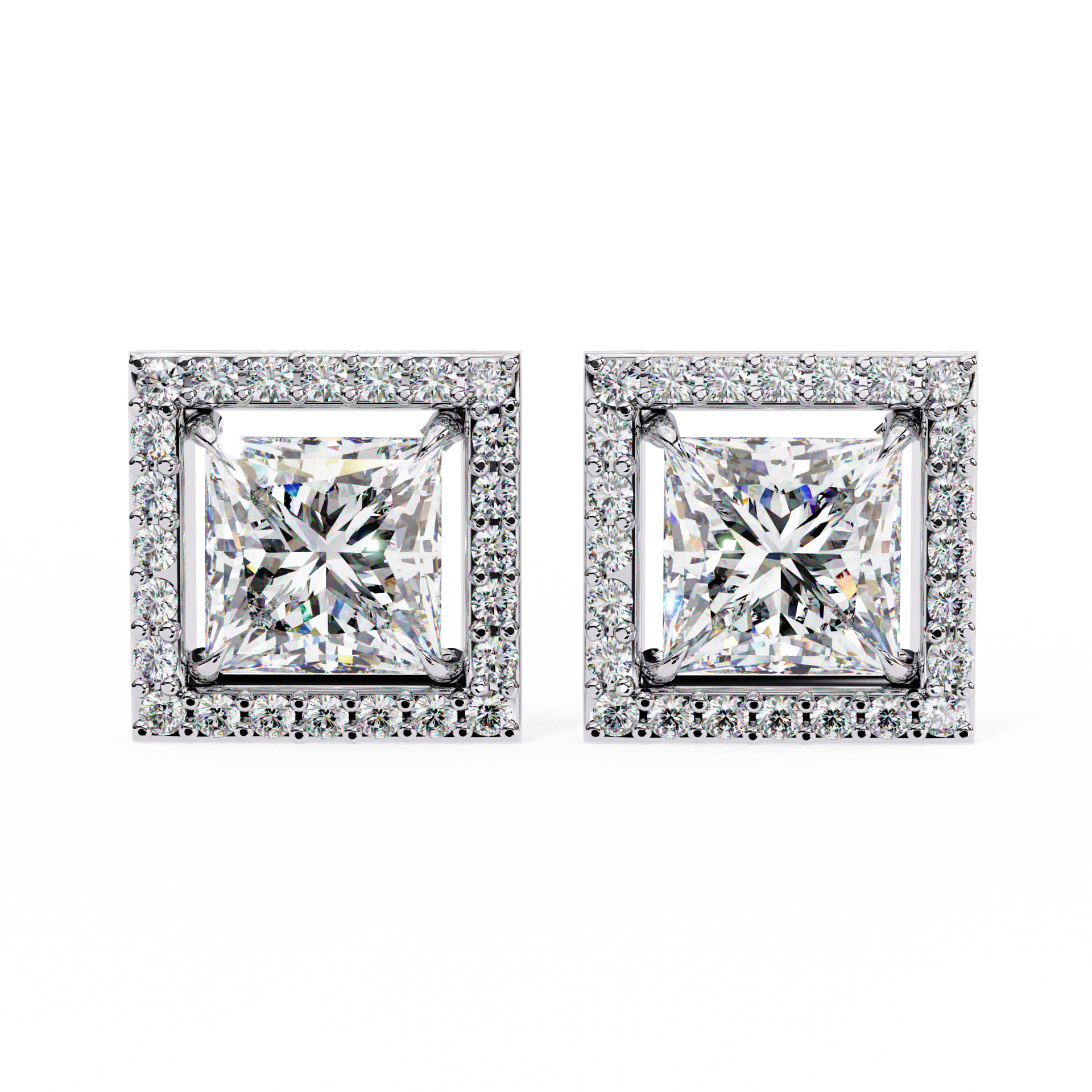 Round-Cut Lab-grown Diamond Stud Studs in 10K White Gold