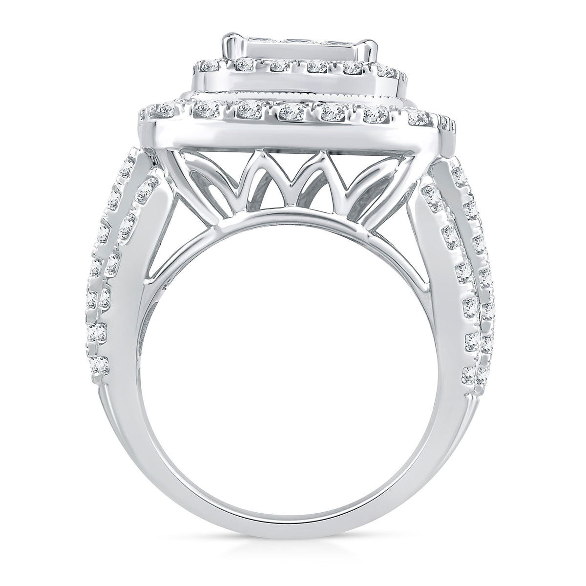 Diamond Composite Engagement Ring in 10K White Gold (4 ct. tw.)