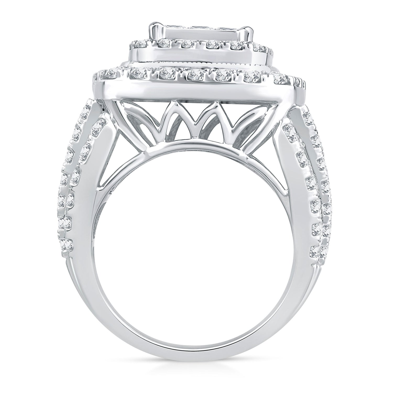 Diamond Composite Engagement Ring in 10K White Gold (4 ct. tw.)