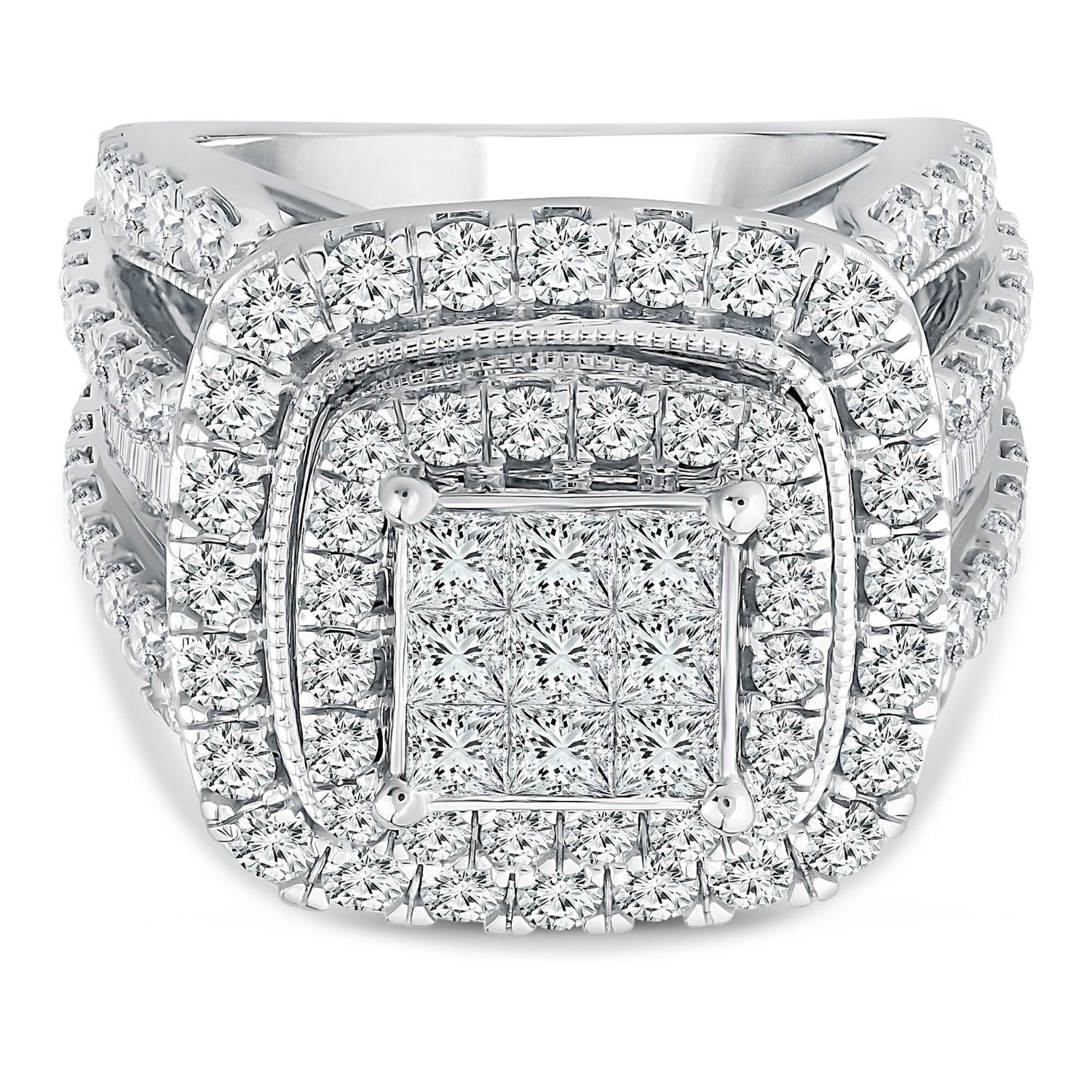 Diamond Composite Engagement Ring in 10K White Gold (4 ct. tw.)