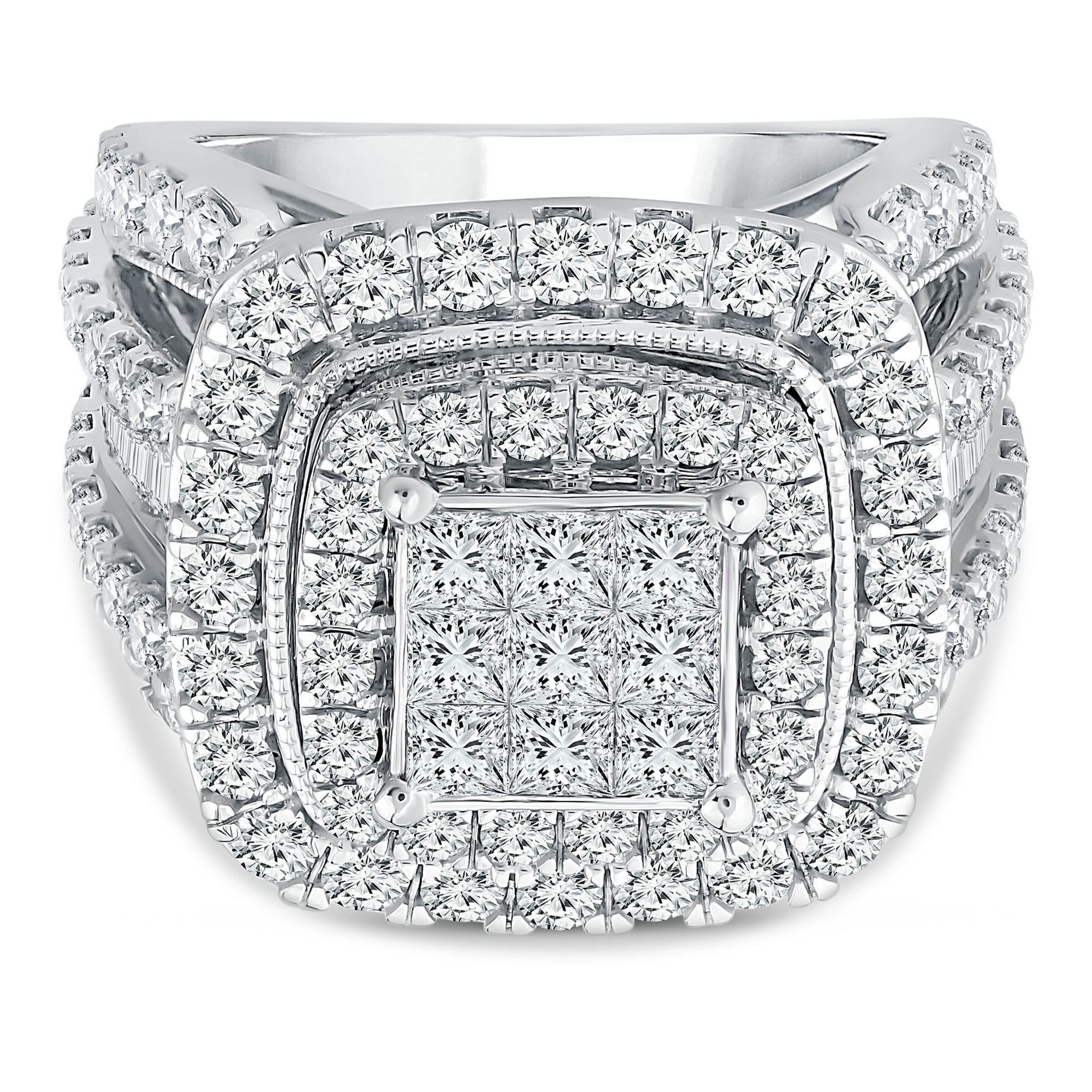 Diamond Composite Engagement Ring in 10K White Gold (4 ct. tw.)