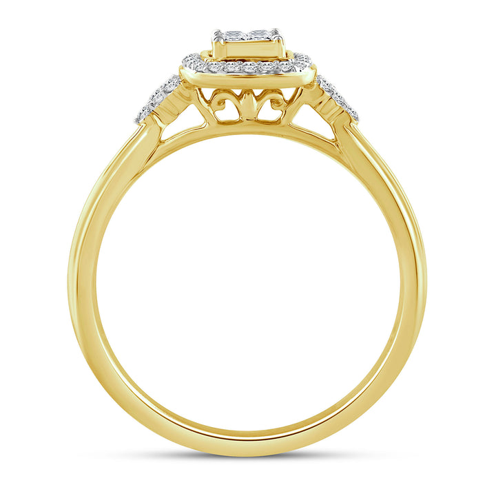 Diamond Composite Promise Ring in 10K Yellow Gold (1/5 ct. tw.)