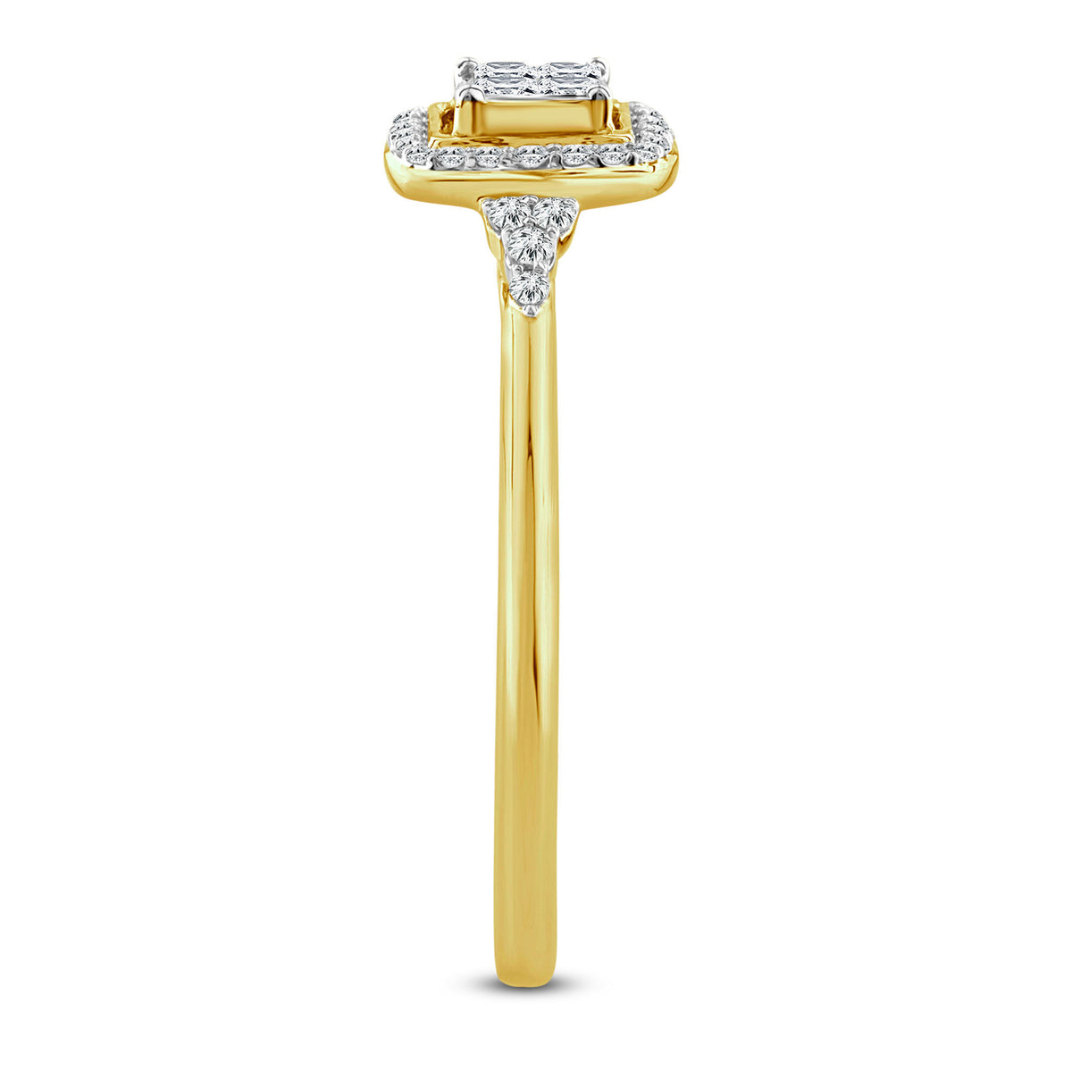 Diamond Composite Promise Ring in 10K Yellow Gold (1/5 ct. tw.)