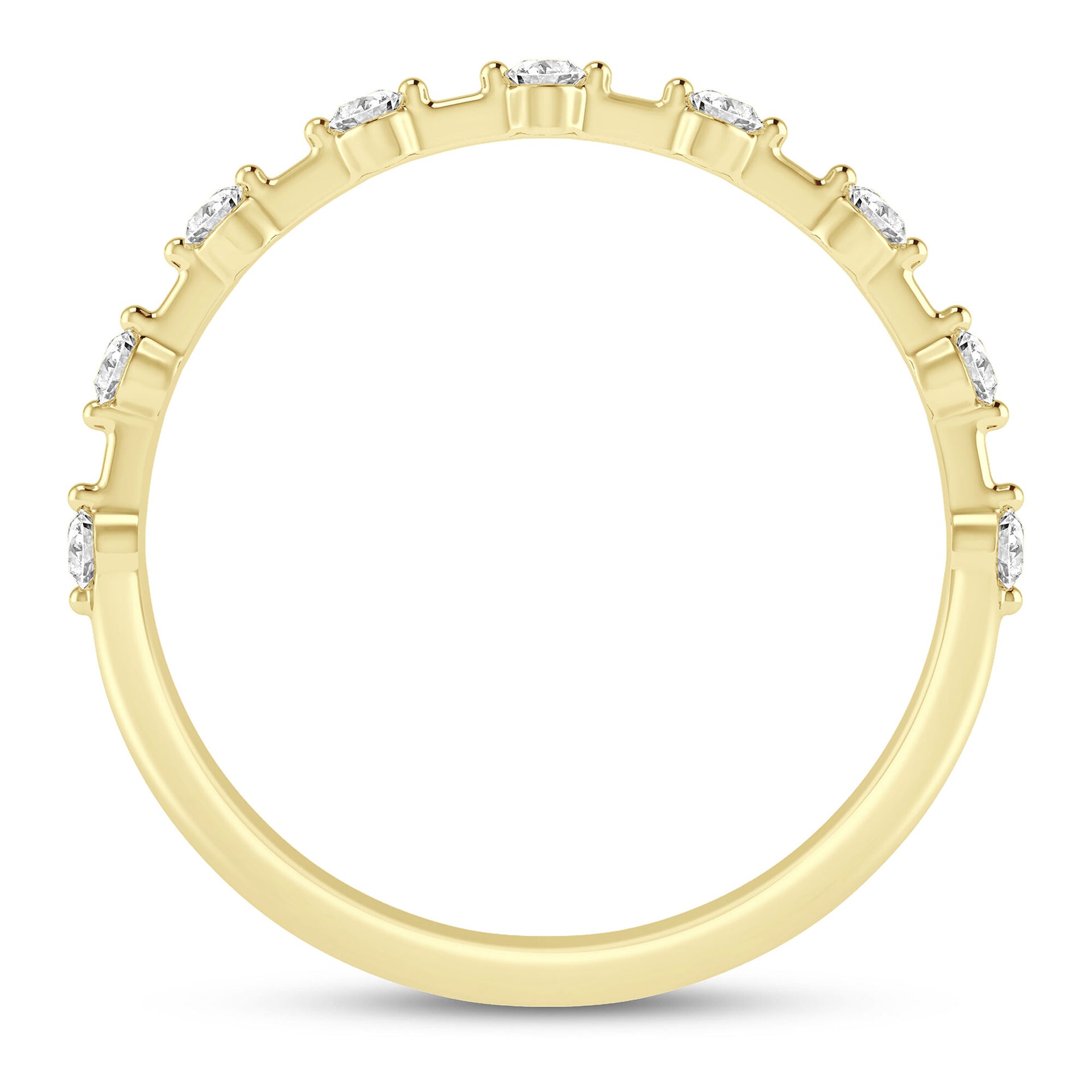 Diamond Anniversary Stack Band in 10K Yellow Gold (1/7 ct. tw.)