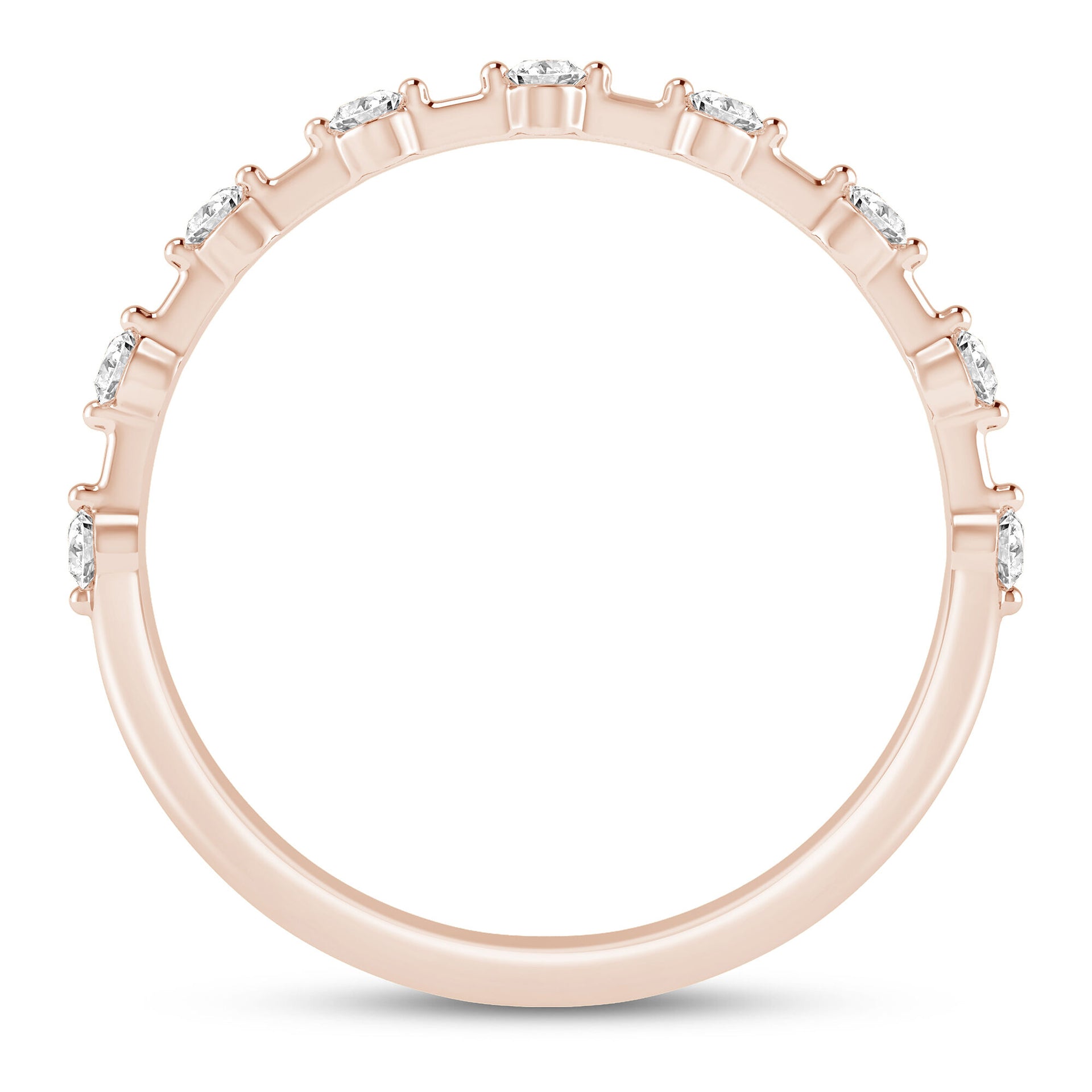 Diamond Anniversary Stack Band in 10K Rose Gold (1/7 ct. tw.)