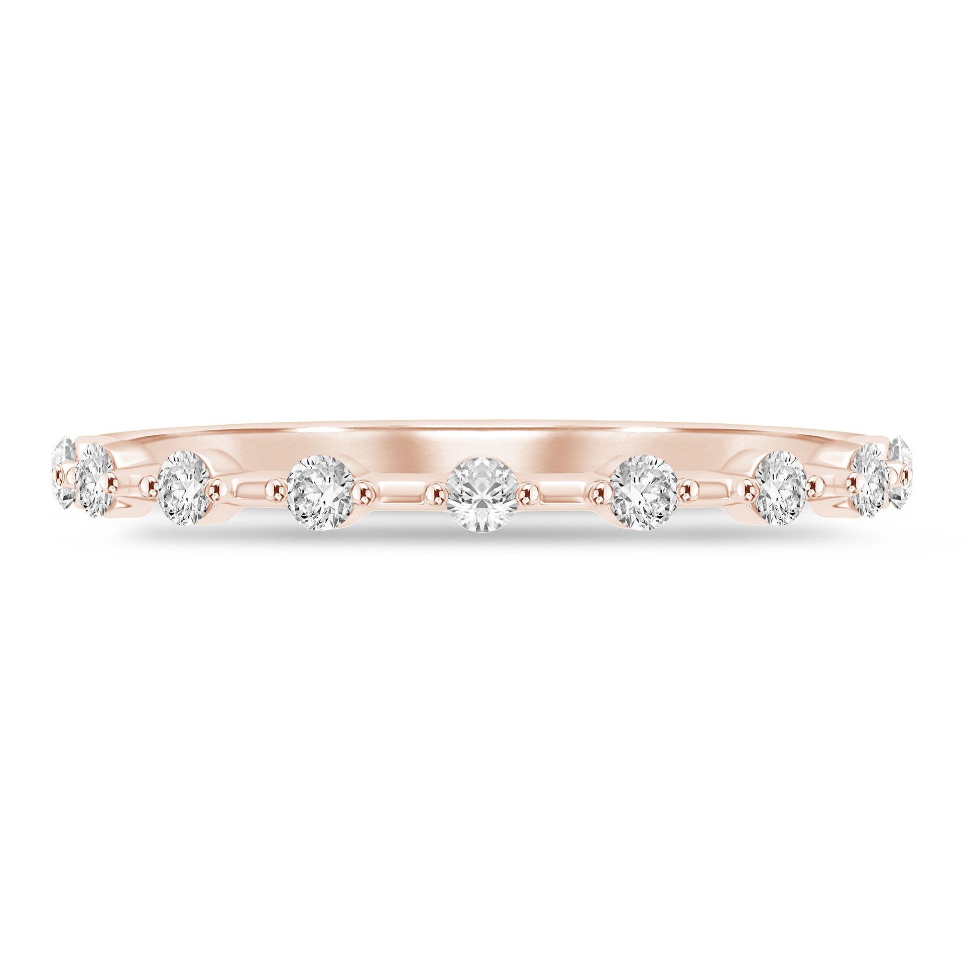 Diamond Anniversary Stack Band in 10K Rose Gold (1/7 ct. tw.)