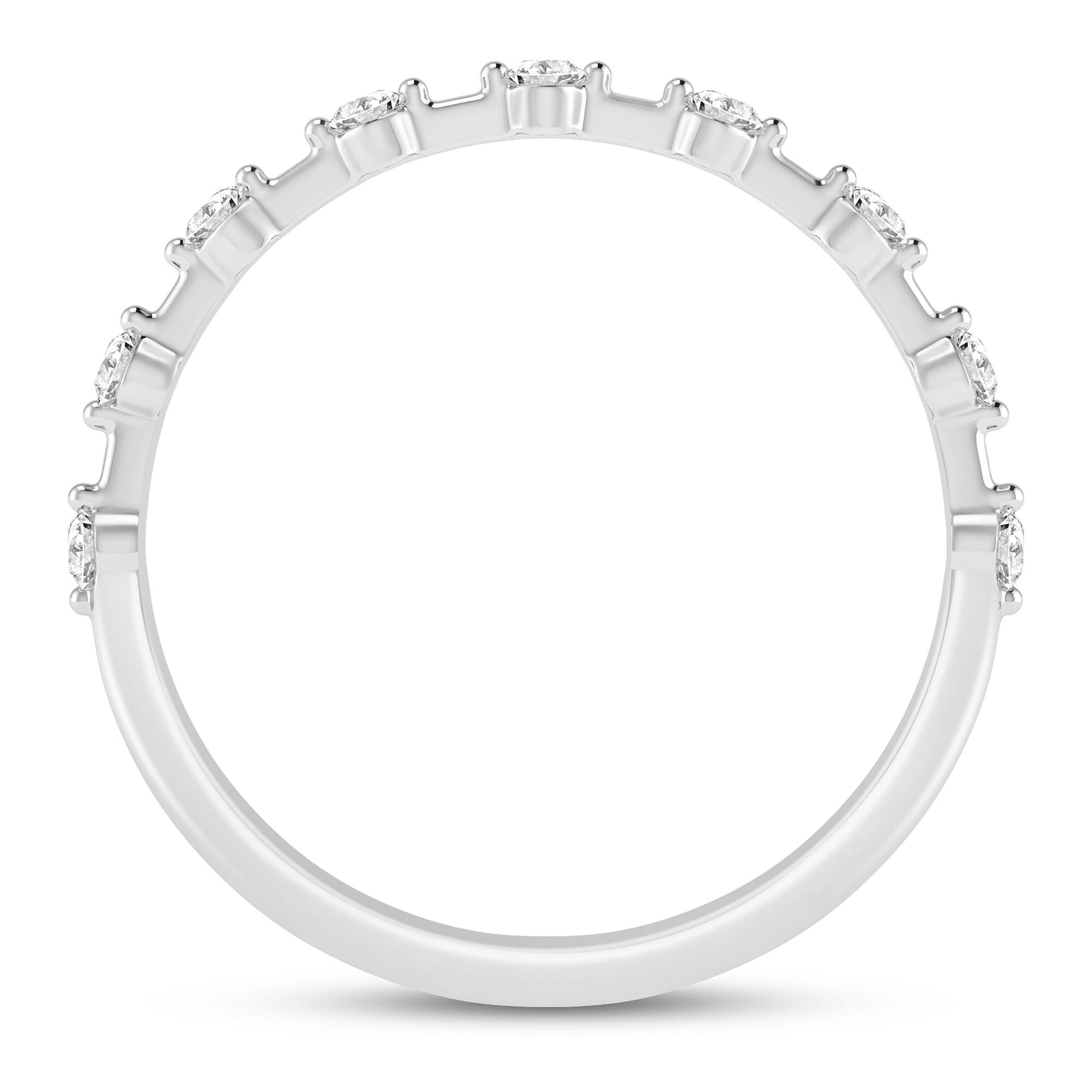 Diamond Anniversary Stack Band in 10K White Gold (1/7 ct. tw.)