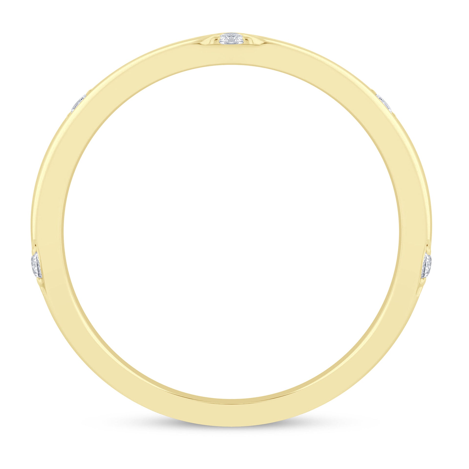 Diamond Anniversary Stack Band in 10K Yellow Gold (1/10 ct. tw.)