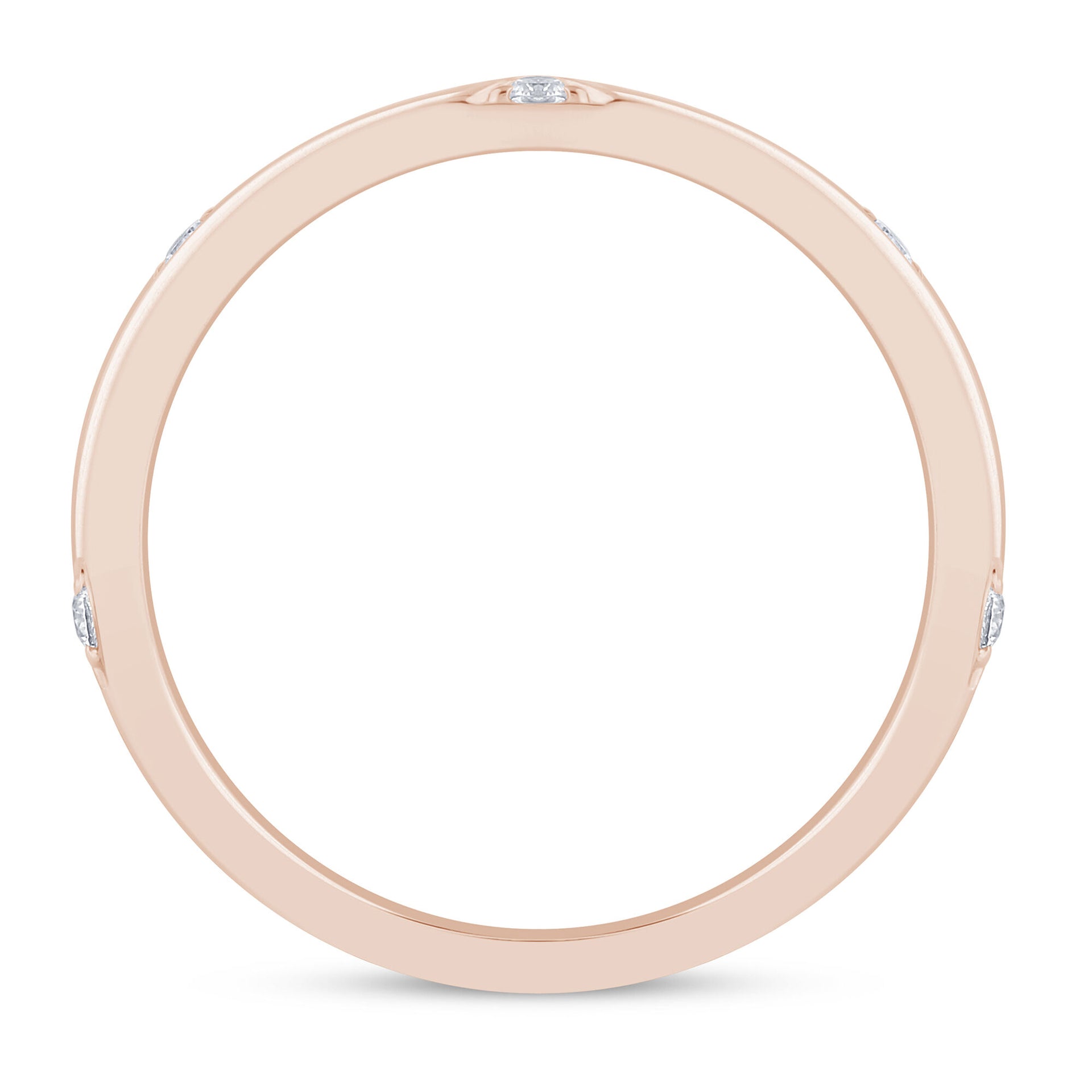 Sparkling Diamond Anniversary Stack Band in 10K Rose Gold (1/10 ct. tw.)