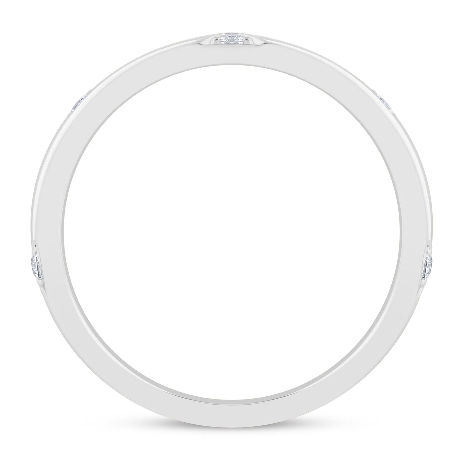 Sparkling Diamond Anniversary Stack Band in 10K White Gold (1/10 ct. tw.)